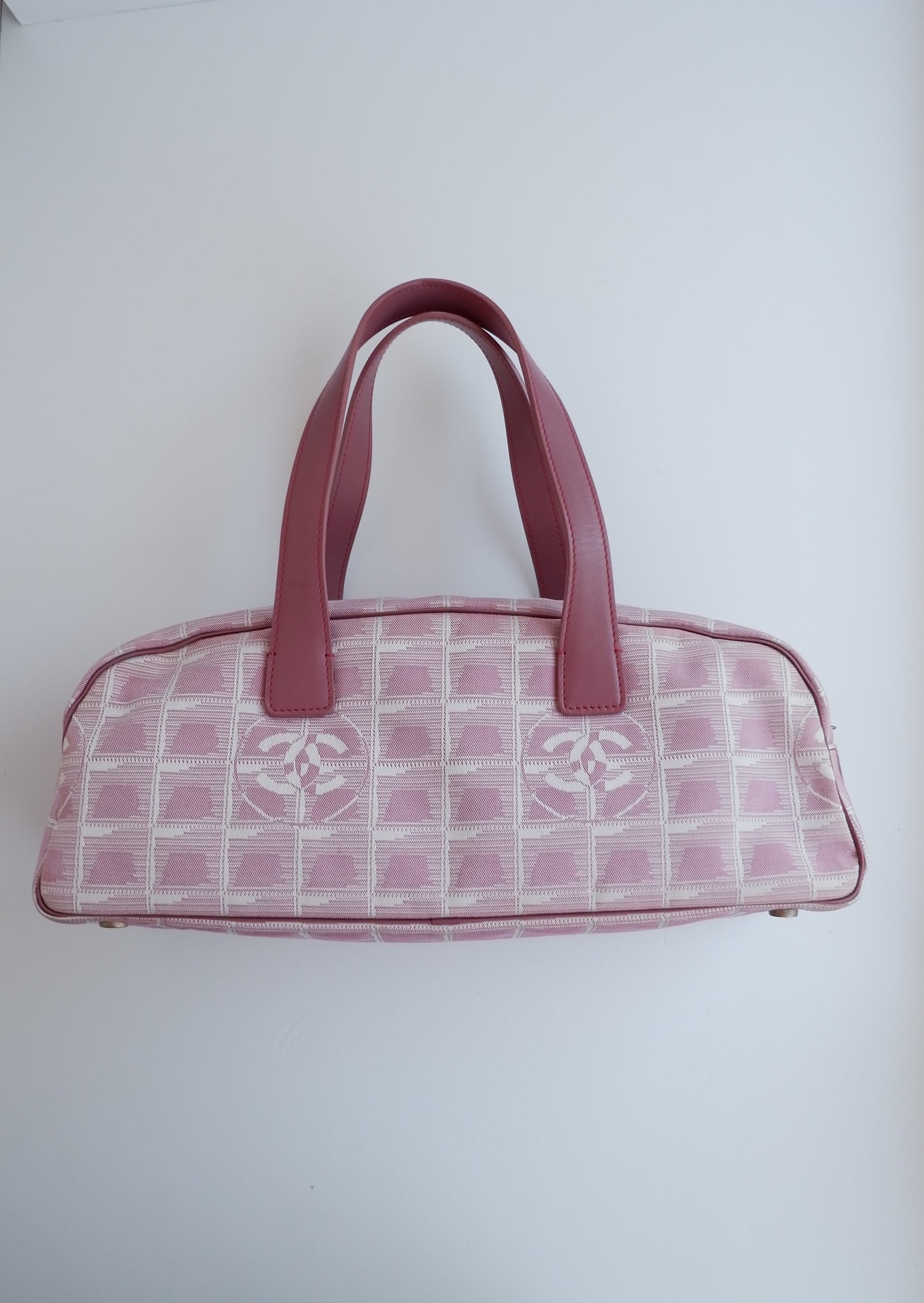 Authentic Preowned Vintage Chanel Pink New Travel Line Shoulder Bag