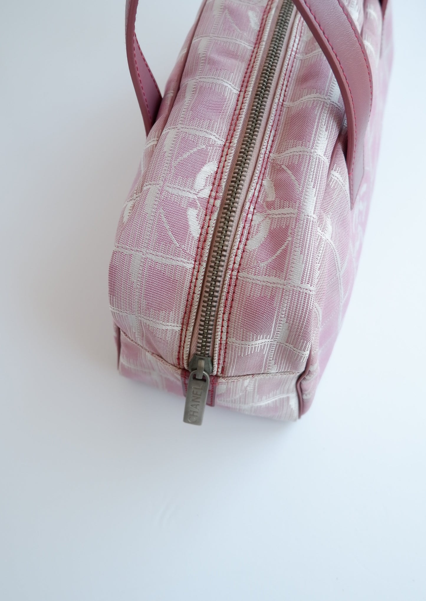 Authentic Preowned Vintage Chanel Pink New Travel Line Shoulder Bag