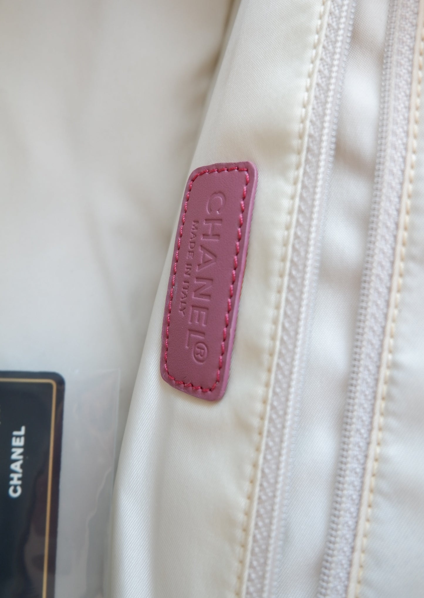 Authentic Preowned Vintage Chanel Pink New Travel Line Shoulder Bag