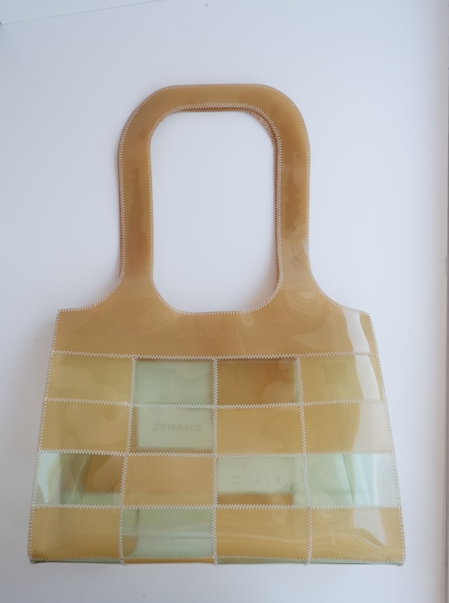 Authentic Preowned Chanel Beige/ Light Blue PVC Tote