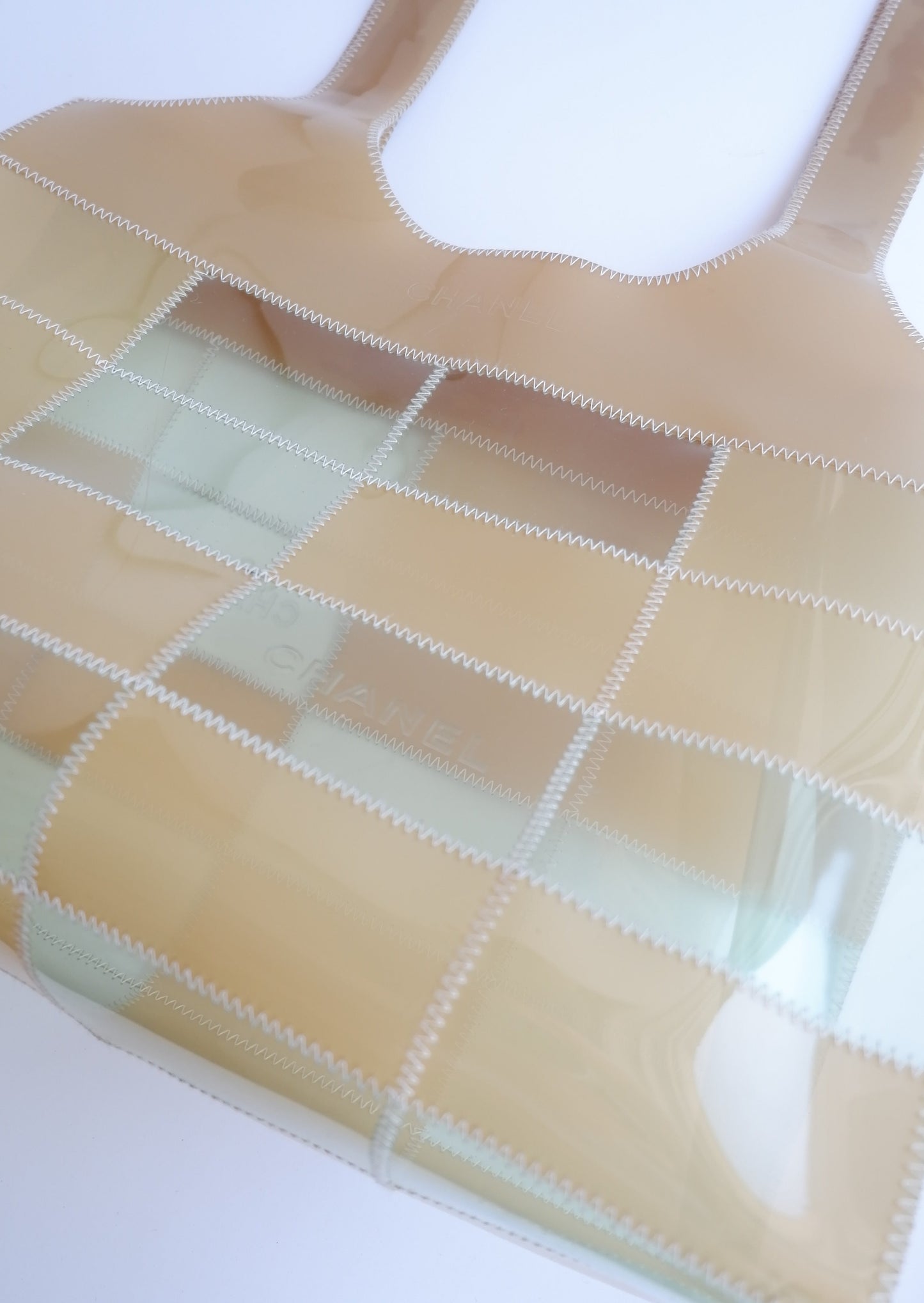 Authentic Preowned Chanel Beige/ Light Blue PVC Tote