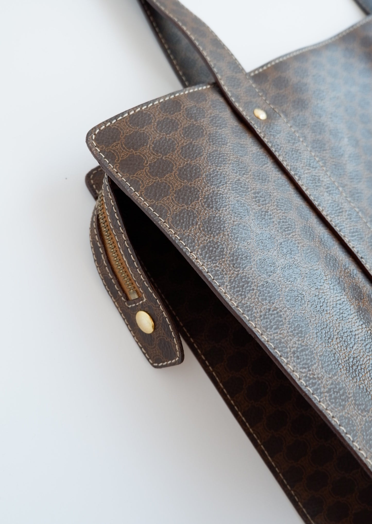 Authentic Preowned Vintage Celine Brown Macadam Tote Bag