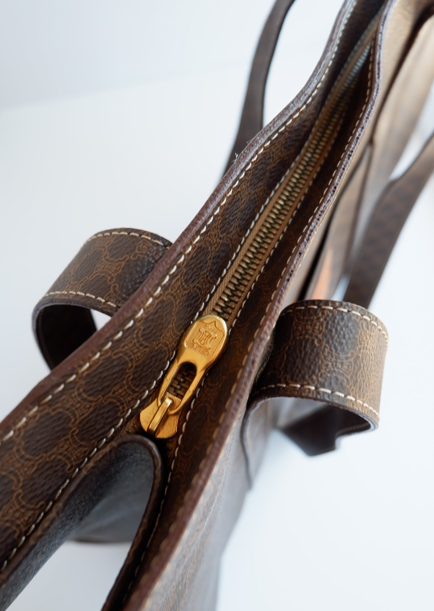 Authentic Preowned Vintage Celine Brown Macadam Tote Bag