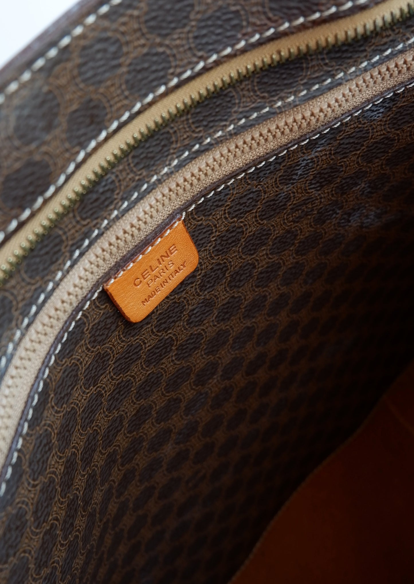 Authentic Preowned Vintage Celine Brown Macadam Tote Bag