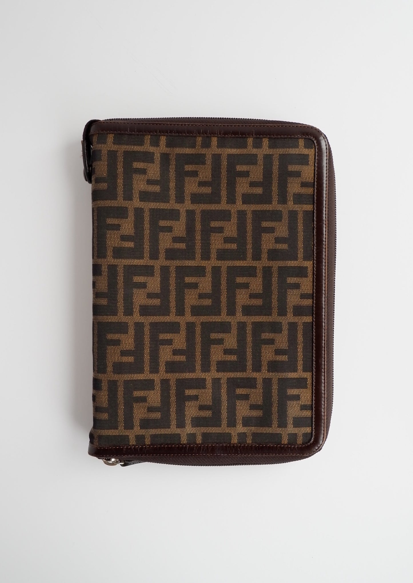 Authentic Preowned Vintage Fendi Zucca Agenda Cover