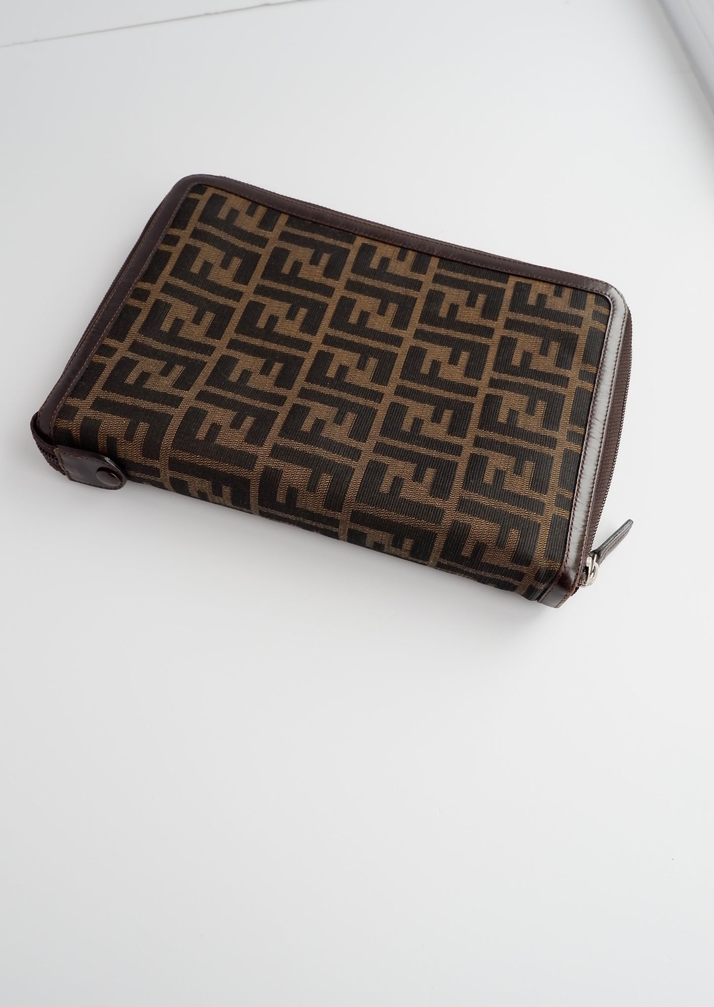 Authentic Preowned Vintage Fendi Zucca Agenda Cover