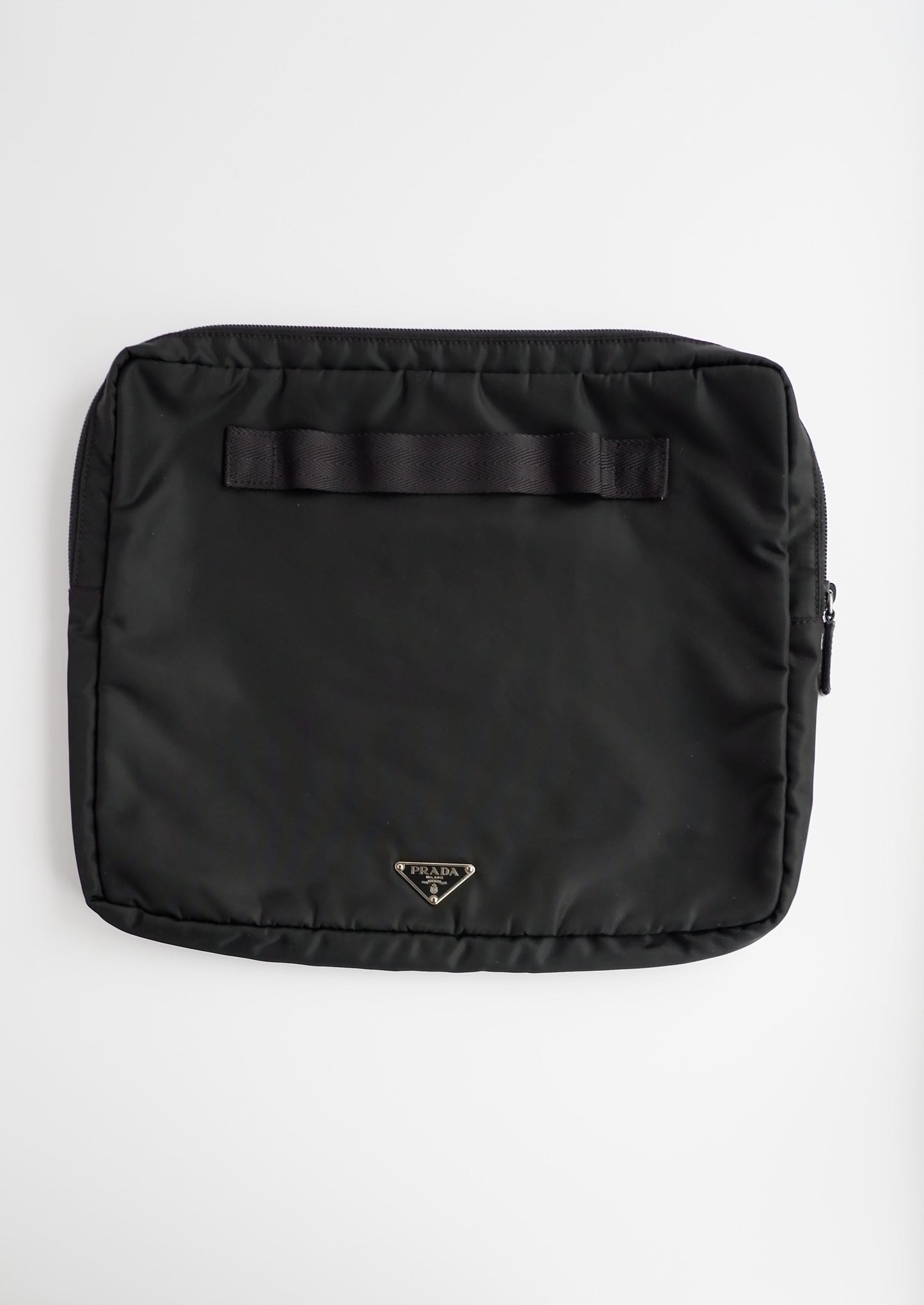 Authentic Preowned Prada Black Nylon Laptop/ Pouch Bag