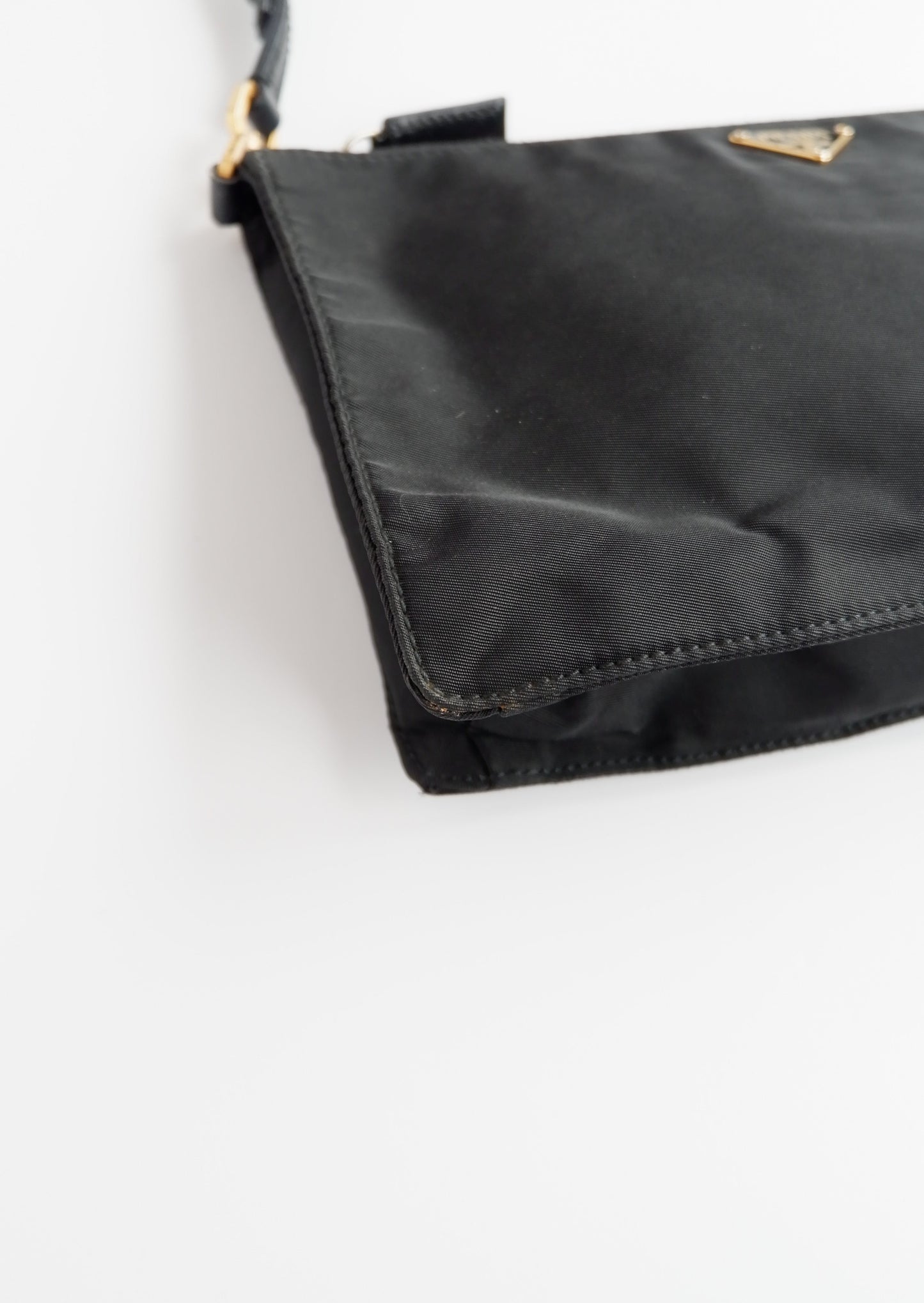 Authentic Preowned Prada Black Nylon Micro Pochette Shoulder Bag