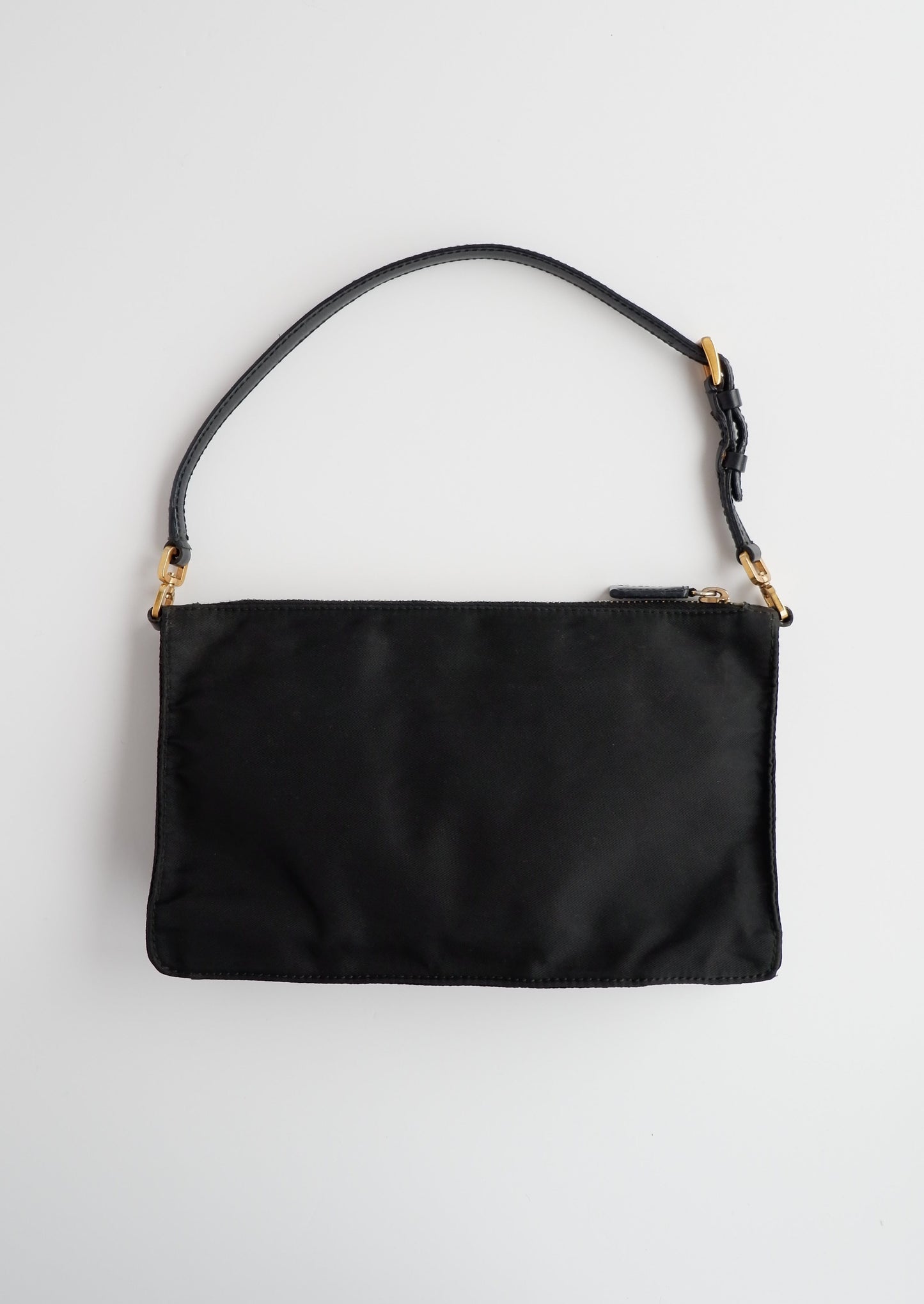 Authentic Preowned Prada Black Nylon Micro Pochette Shoulder Bag