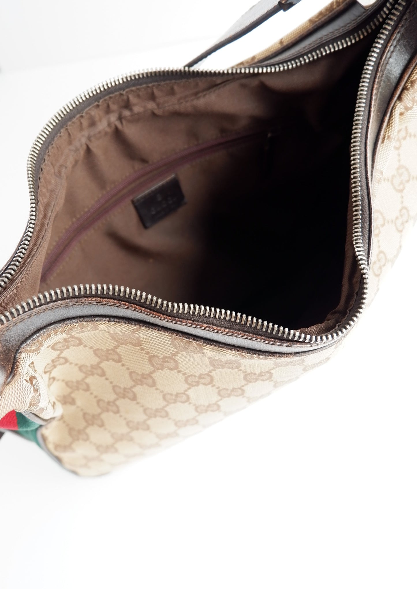 Authentic Preowned Gucci GG Print Sherry Line Crossbody Bag