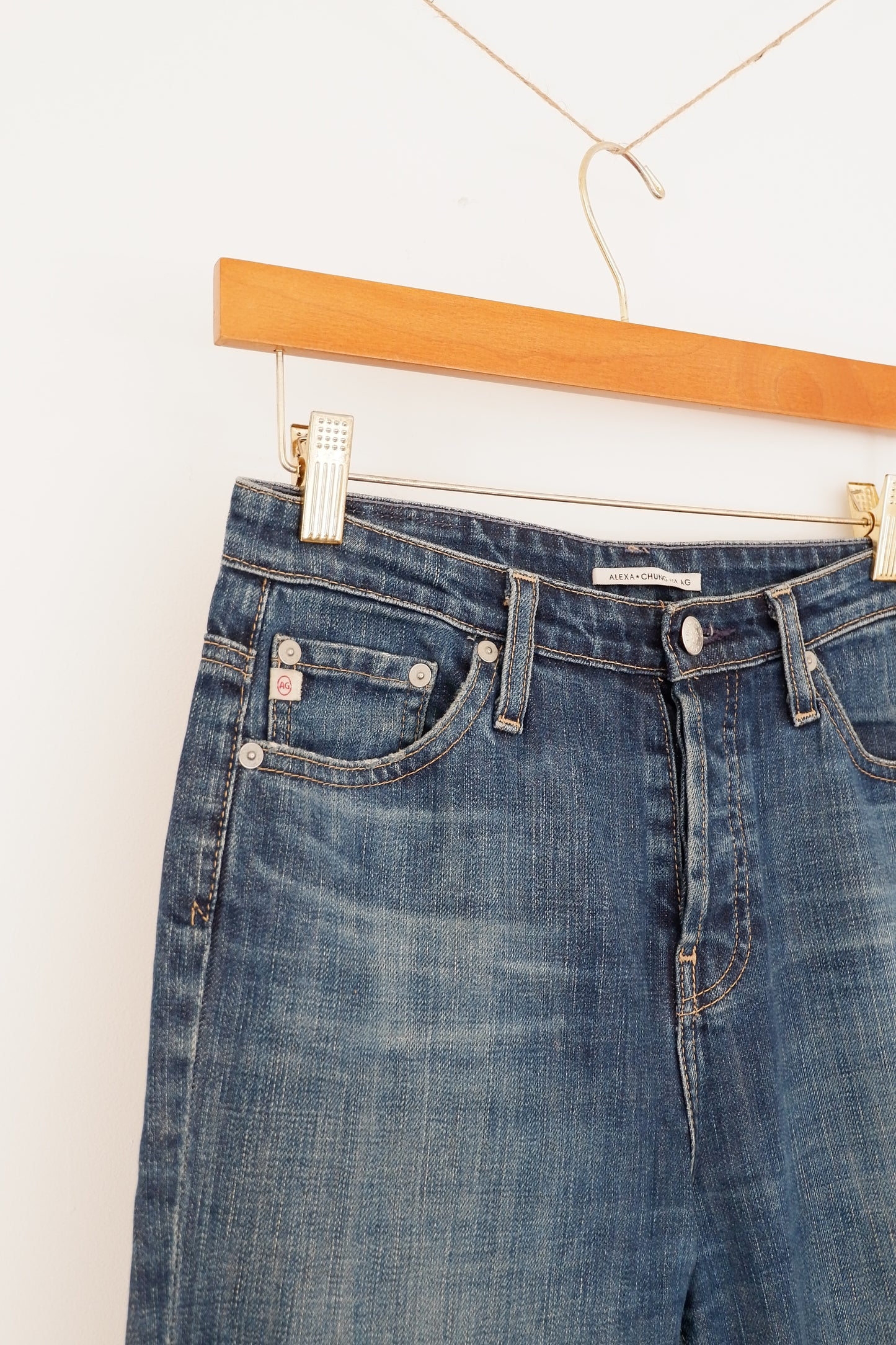 Alexa Chung for AG Medium Wash High Waisted Skinny Flare Jeans - 27