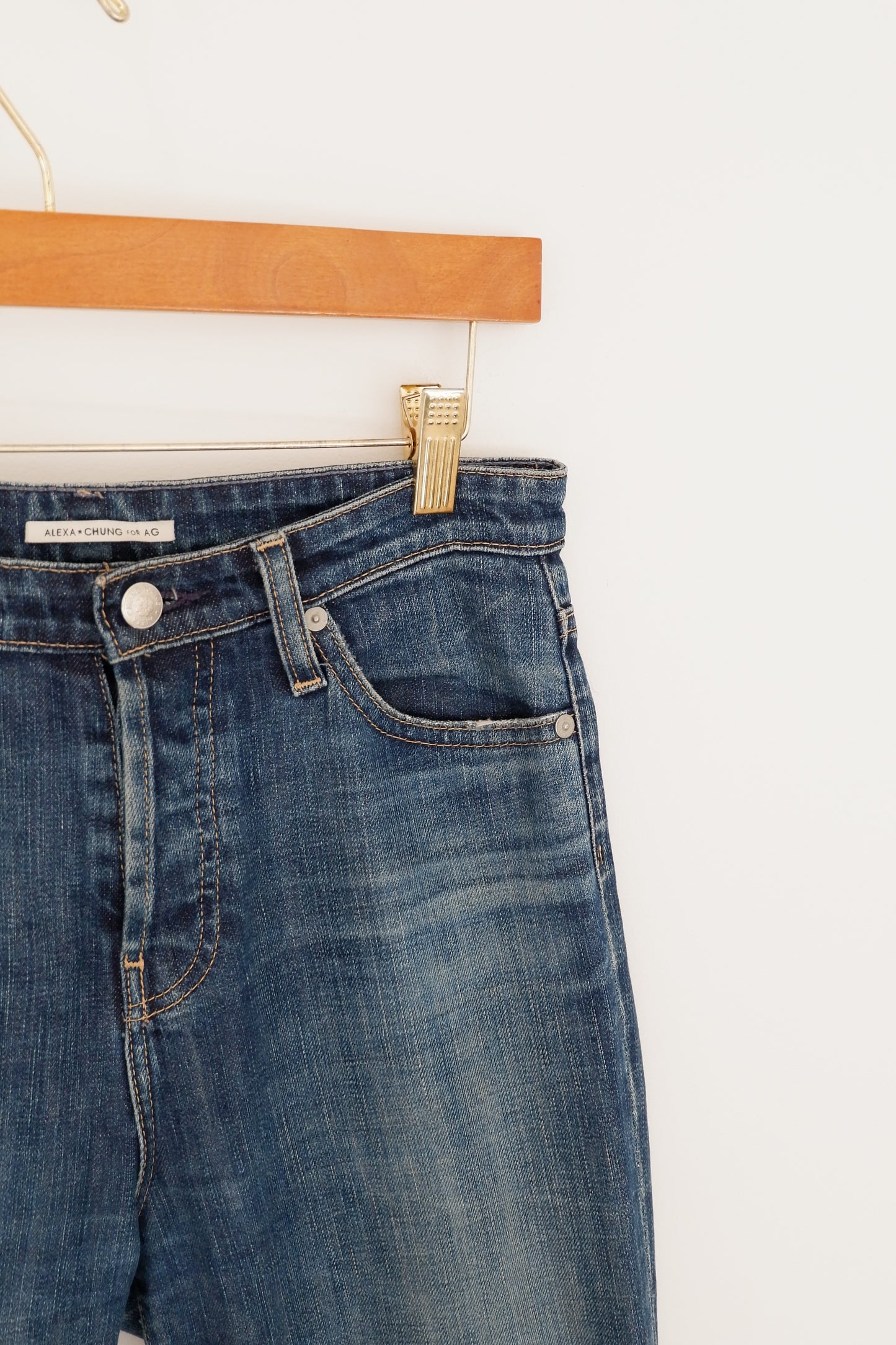 Alexa Chung for AG Medium Wash High Waisted Skinny Flare Jeans - 27