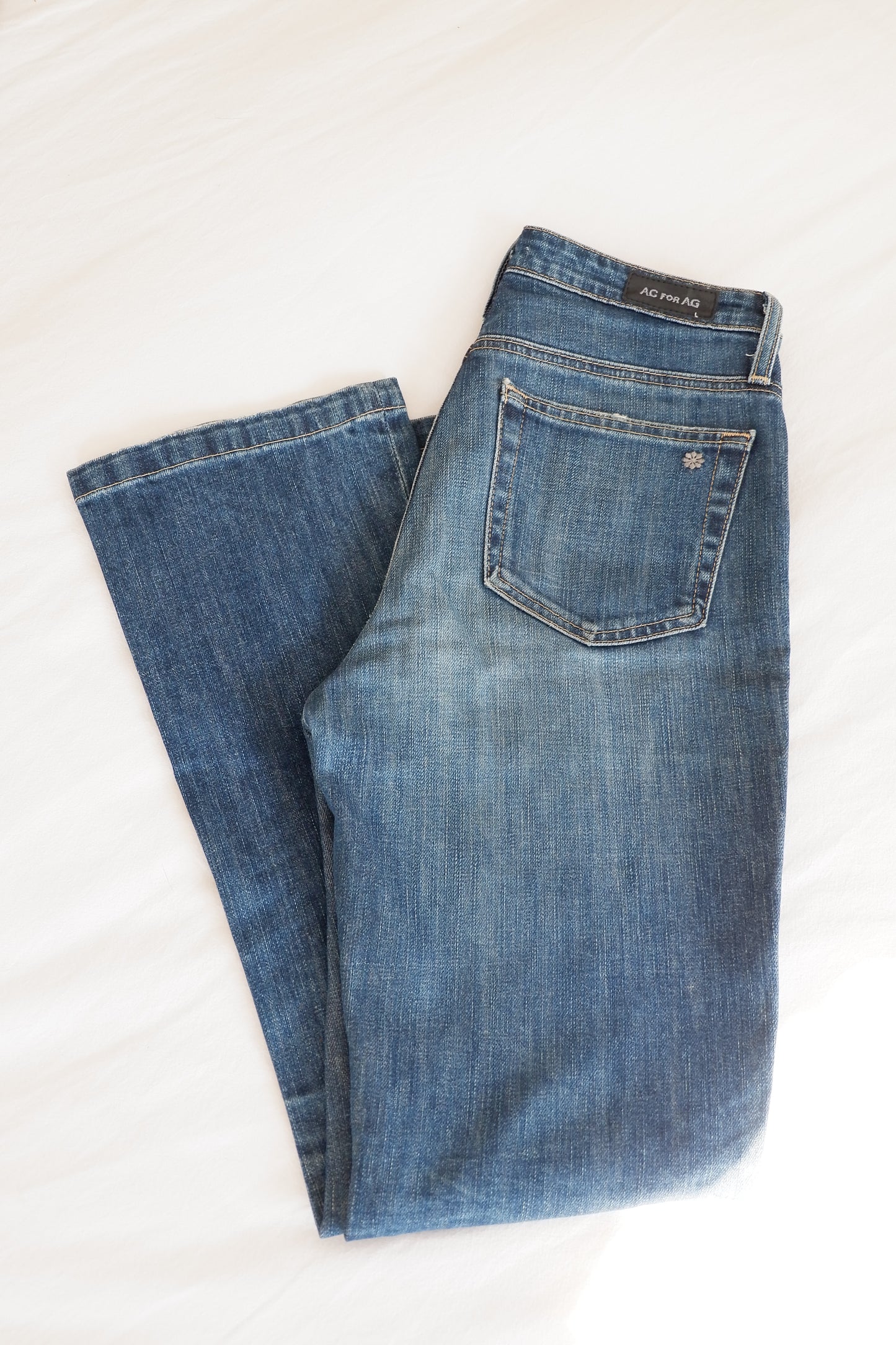 Alexa Chung for AG Medium Wash High Waisted Skinny Flare Jeans - 27