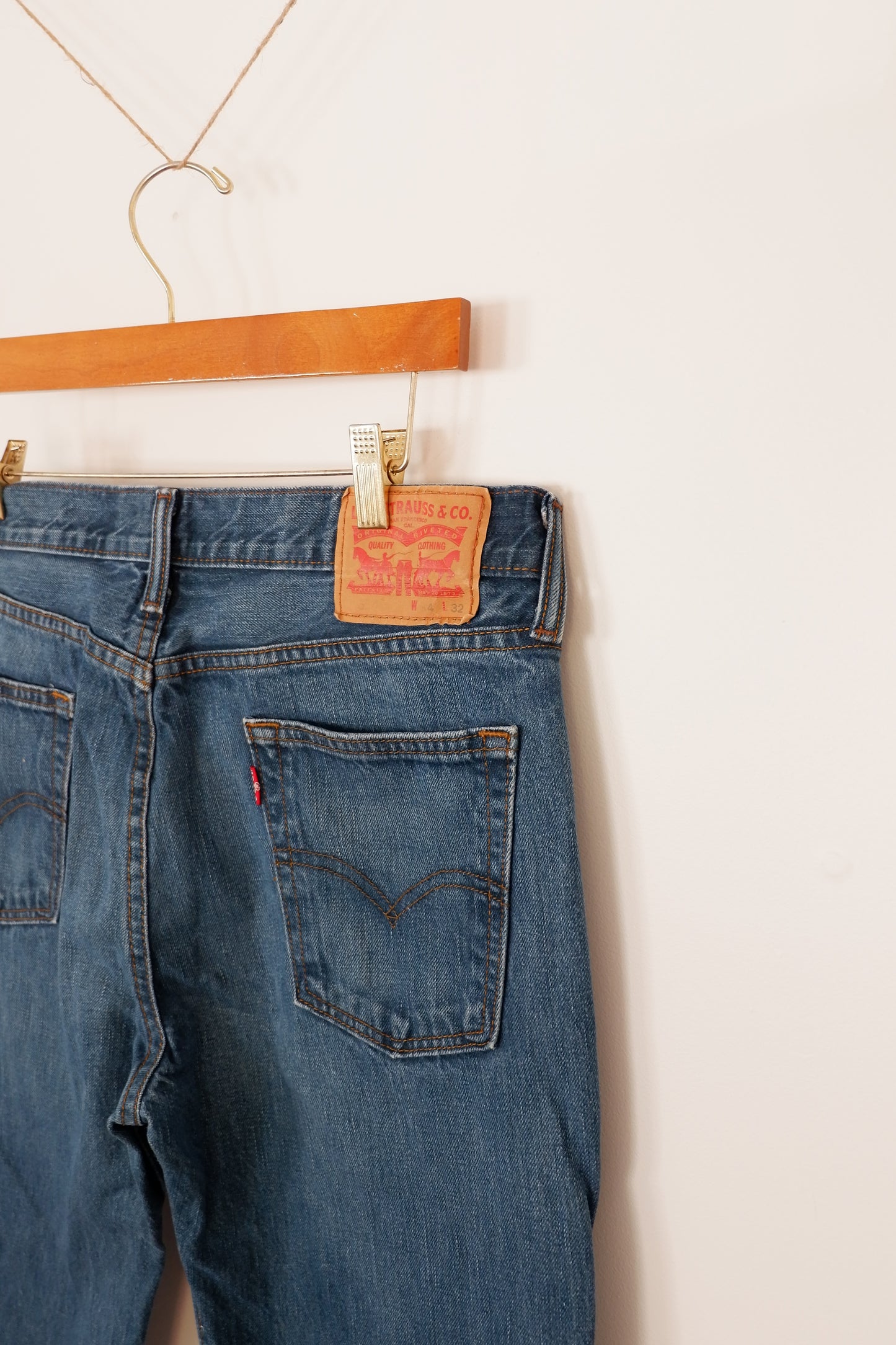 Levis 514 Navy Blue Regular Fit Jeans - 34