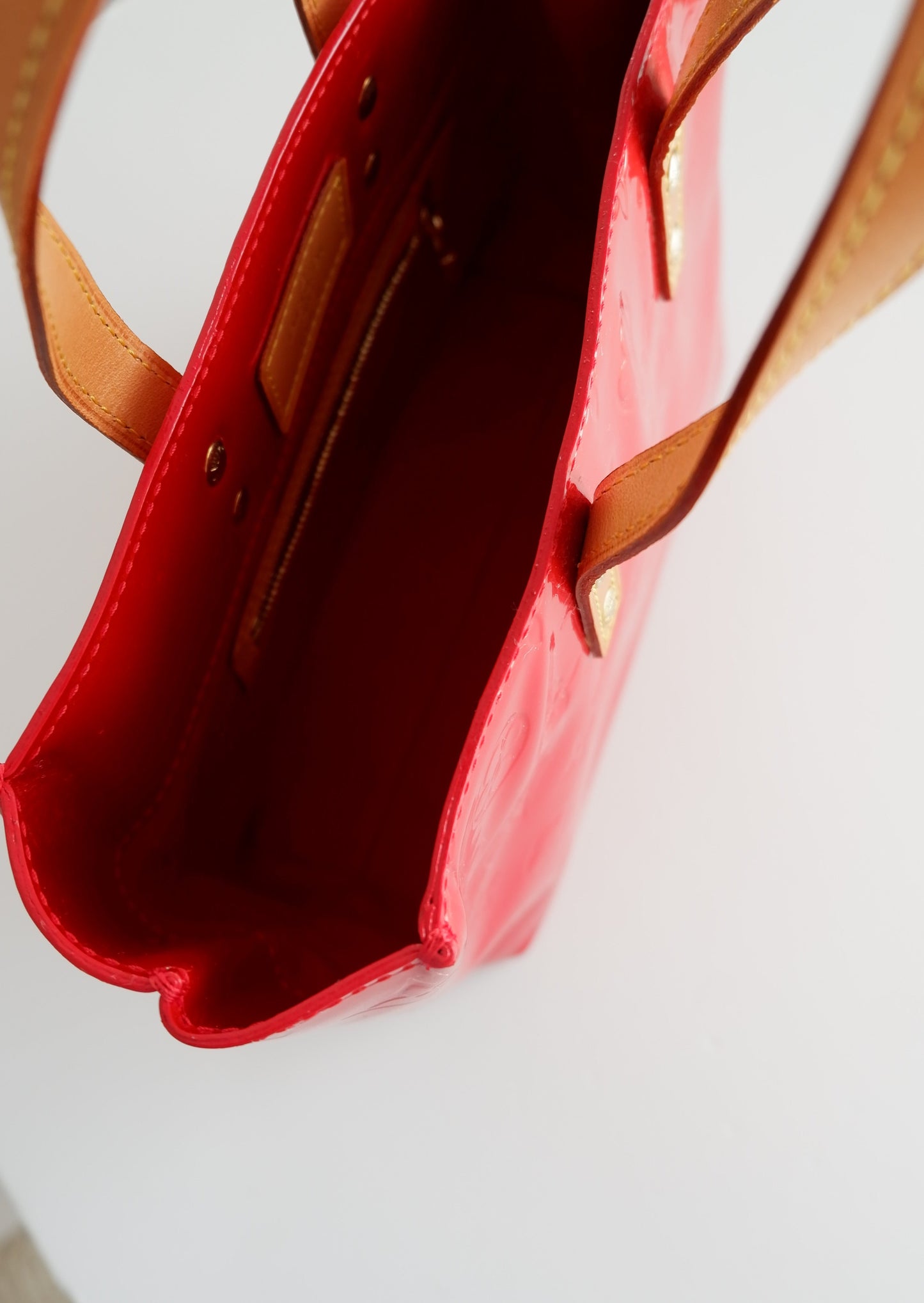 Authentic Preowned Louis Vuitton Monogram Red Vernis Reade Bag