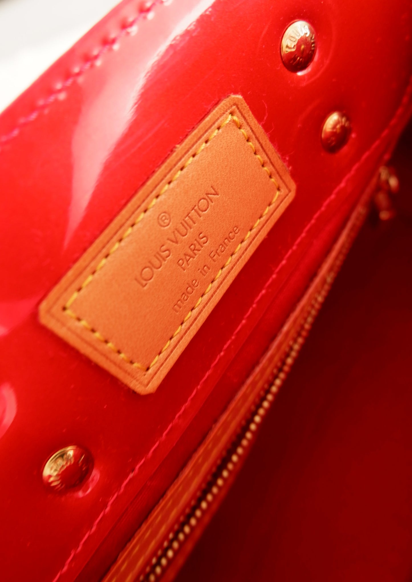 Authentic Preowned Louis Vuitton Monogram Red Vernis Reade Bag