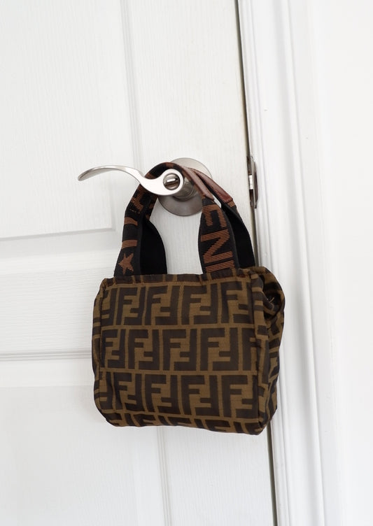 Authentic Preowned Vintage Fendi Zucca Small Handbag