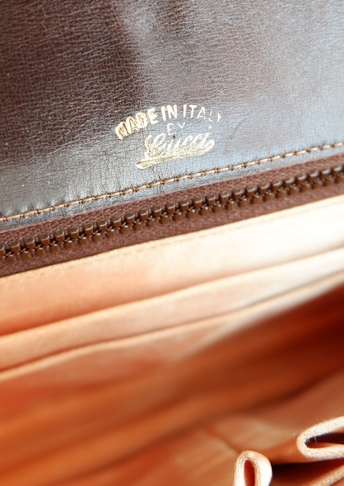 Authentic Preowned Vintage Gucci Brown Velvet GG Print Shoulder Bag