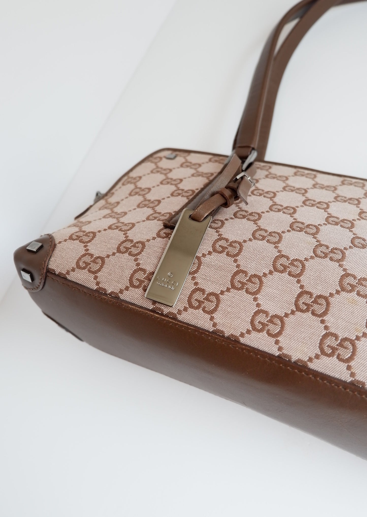 Authentic Preowned Gucci Brown Canvas GG Print Shoulder Bag