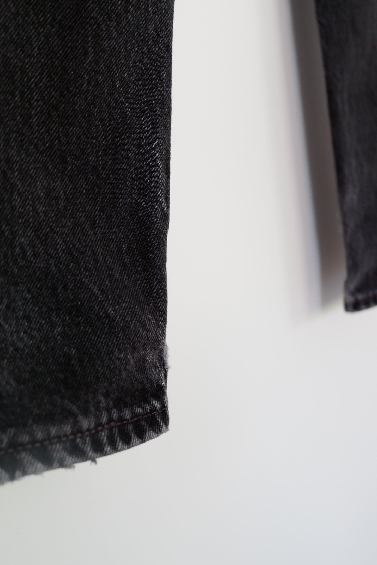 Levis Vintage 501 Black Straight Leg Jeans - 33