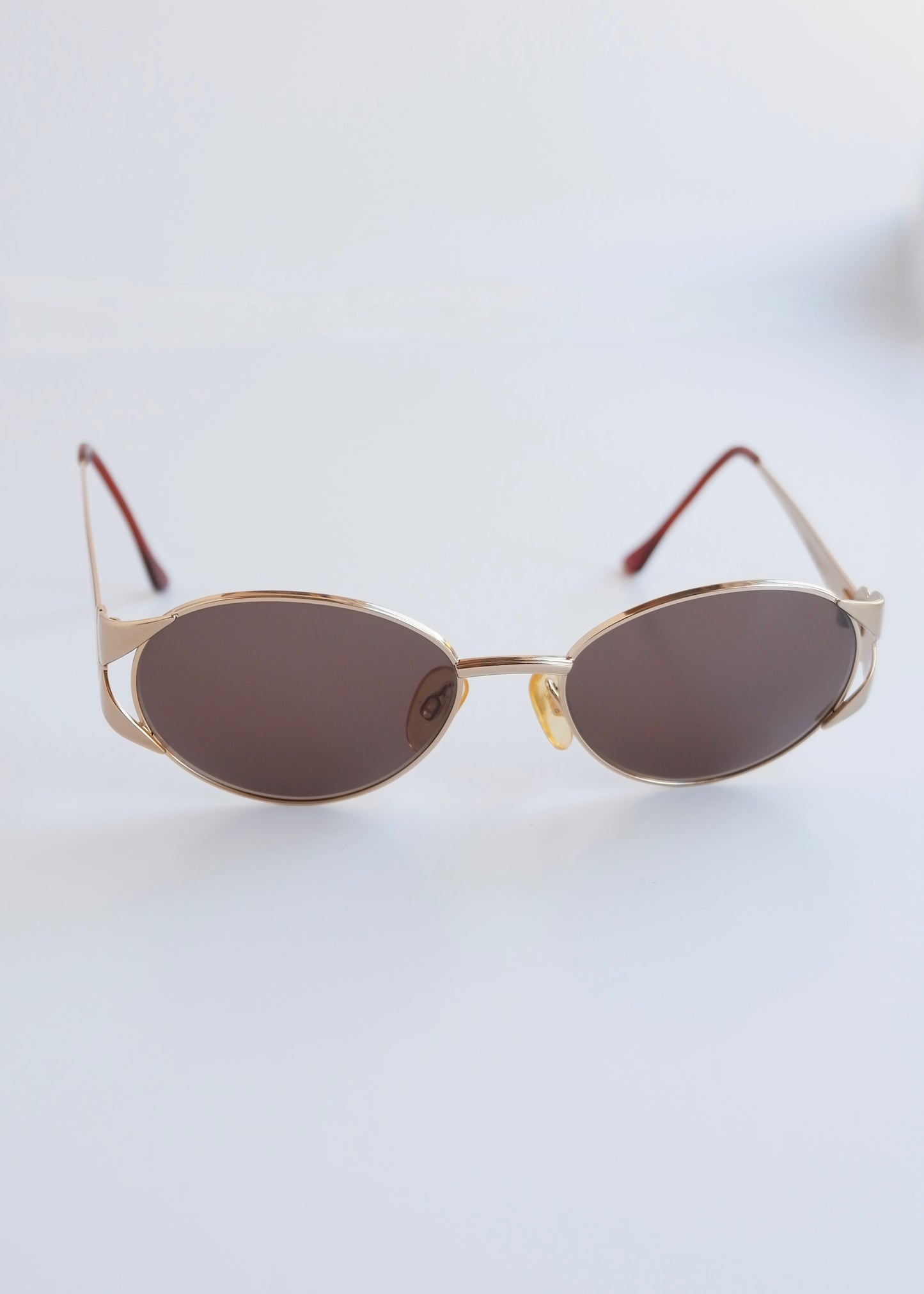 Authentic Preowned Vintage Yves Saint Laurent Gold Metal Frame Sunglasses
