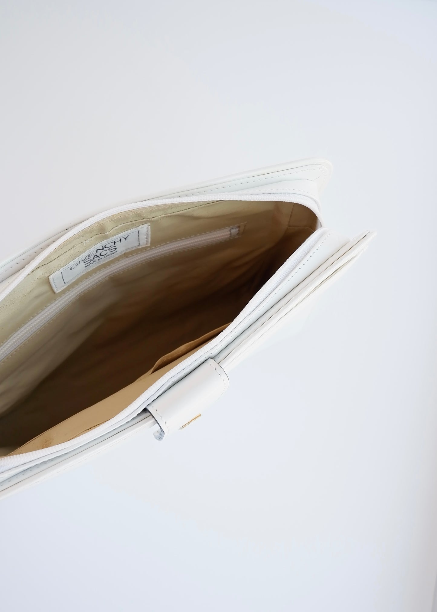 Authentic Preowned Vintage Givenchy White Leather Clutch