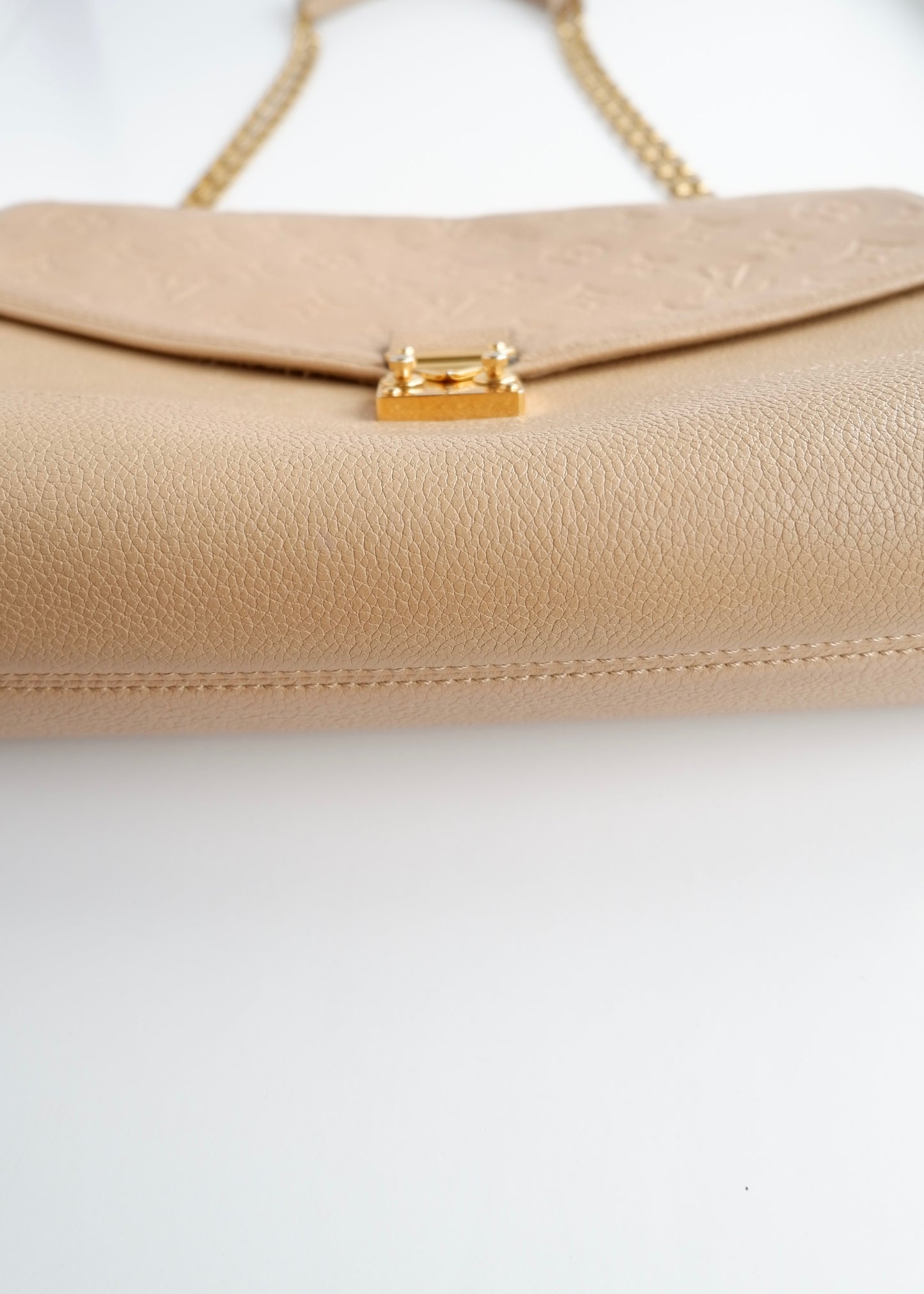 Authentic Preowned Louis Vuitton Cream Monogram Empreinte Leather St Germain MM Shoulder Bag