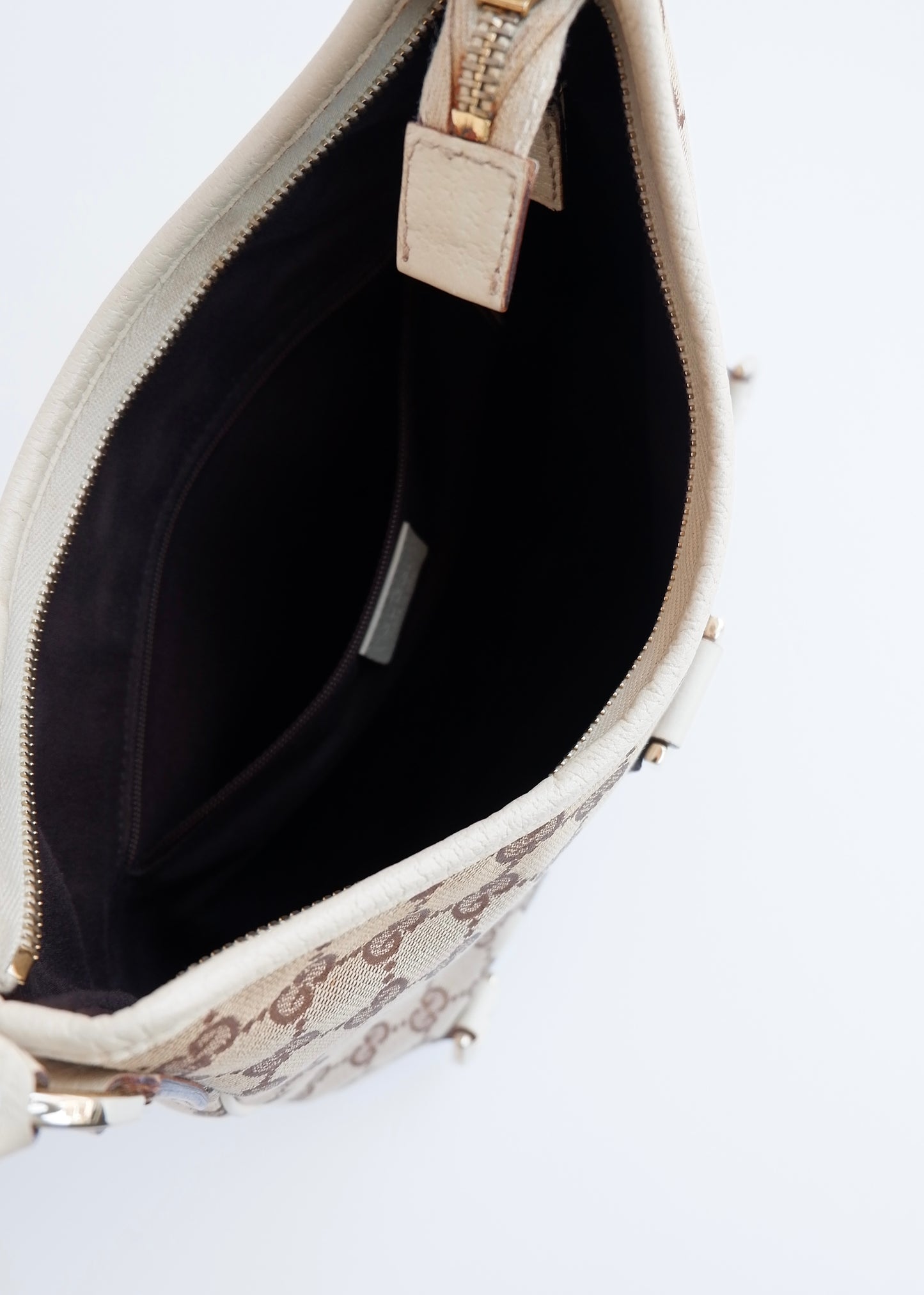Authentic Preowned Gucci White GG Canvas Shoulder Bag