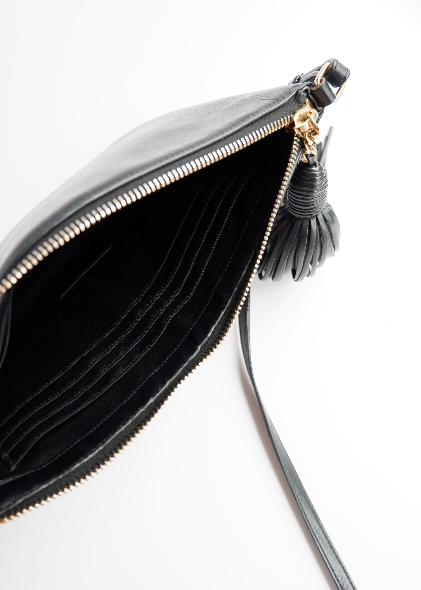 Authentic Preowned Saint Laurent YSL Black Leather Teen Monogram Crossbody Bag