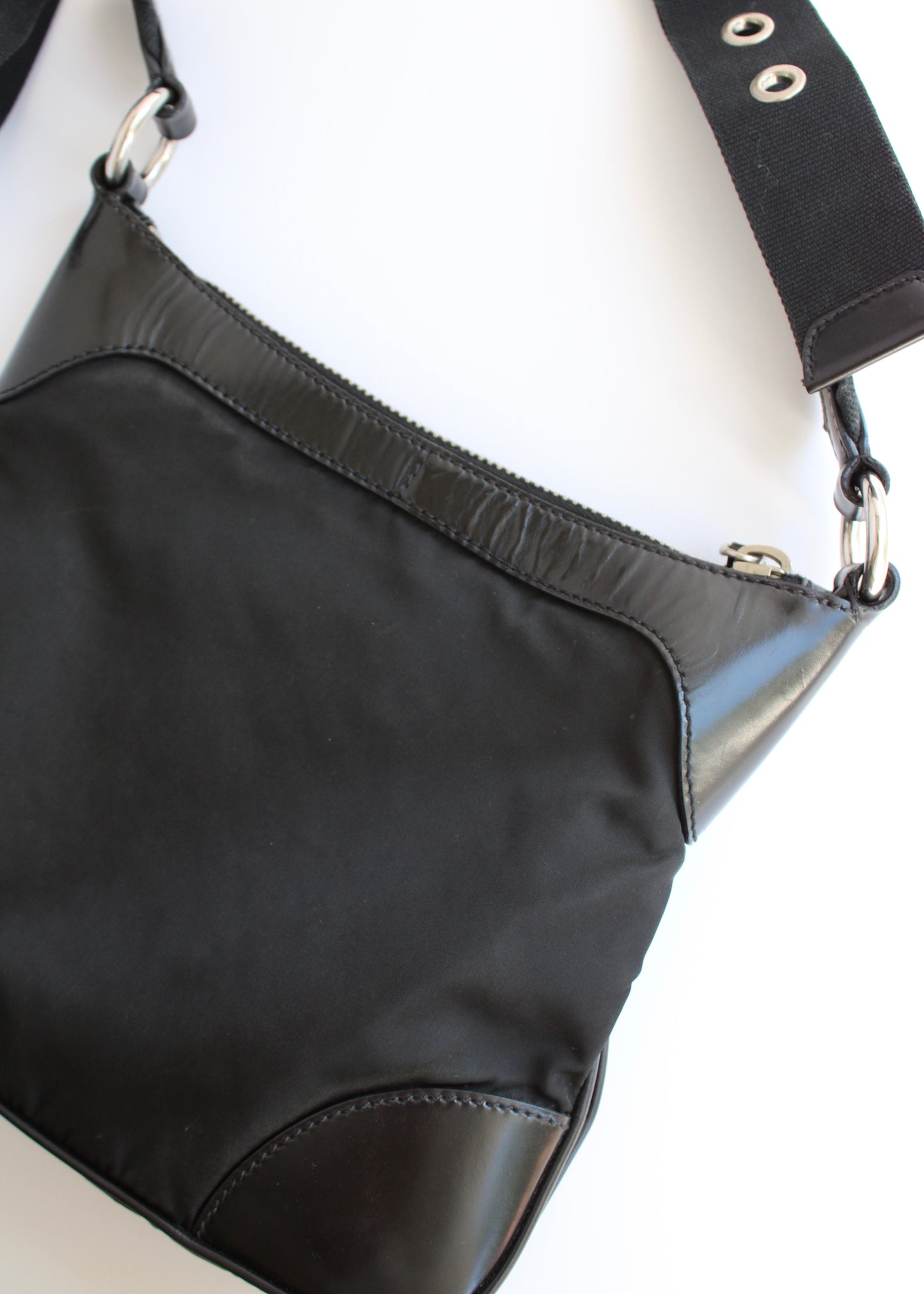 Authentic Preowned Prada Black Nylon/Leather Crossbody Bag