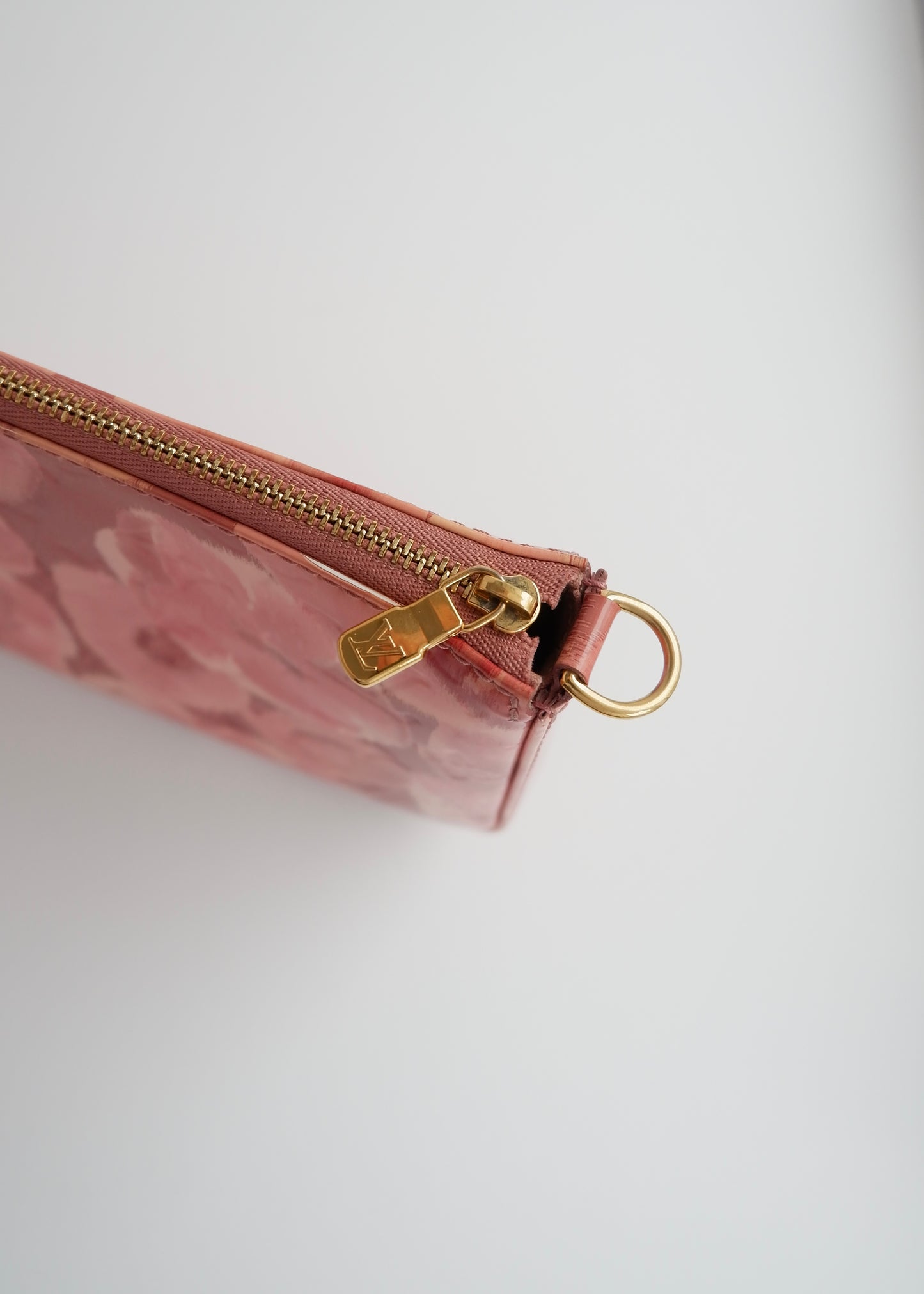 Authentic Preowned Louis Vuitton Limited Edition Rose Velours Monogram Ikat Pochette Crossbody Bag