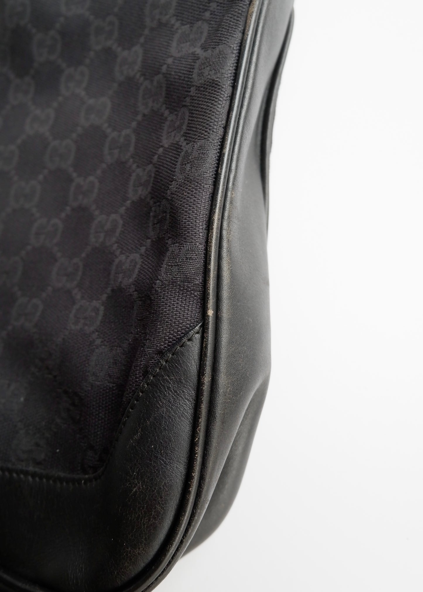 Authentic Preowned Gucci Black GG Canvas Two Strap Shoulder Bag