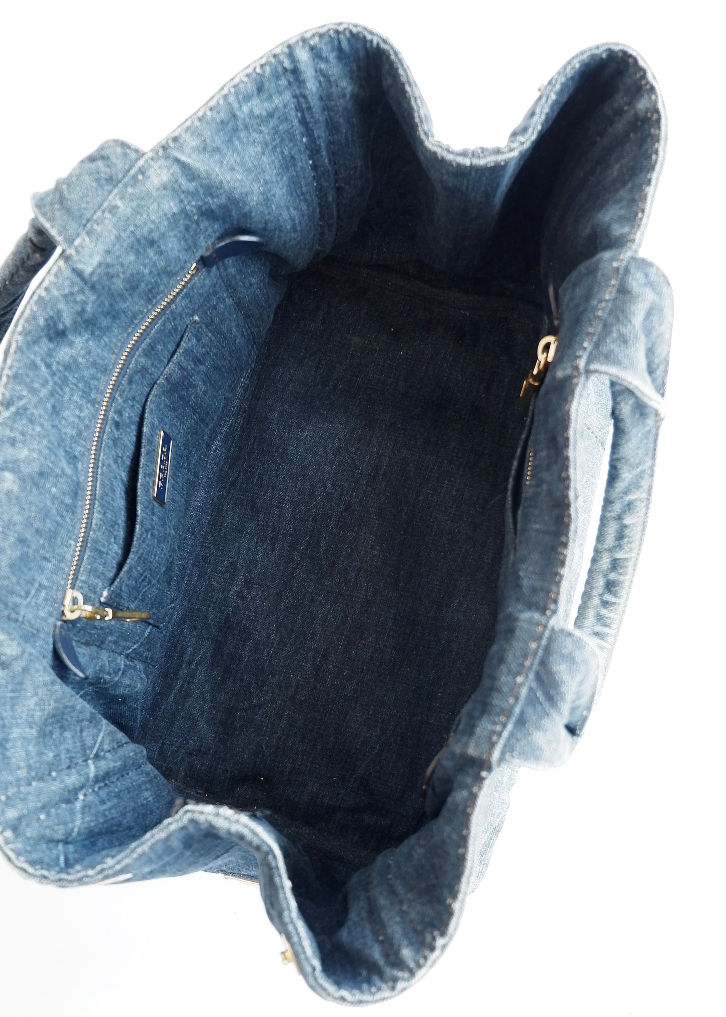 Authentic Preowned Prada Navy Denim Canapa Tote Bag