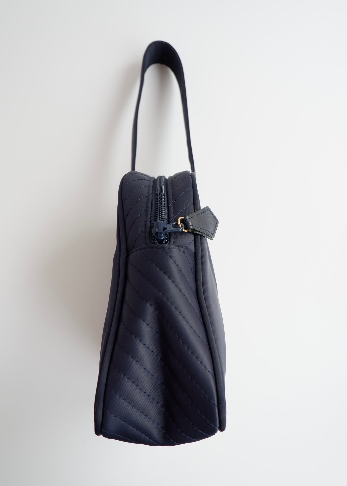 Authentic Preowned Vintage YSL Navy Nylon Wristlet Pouch