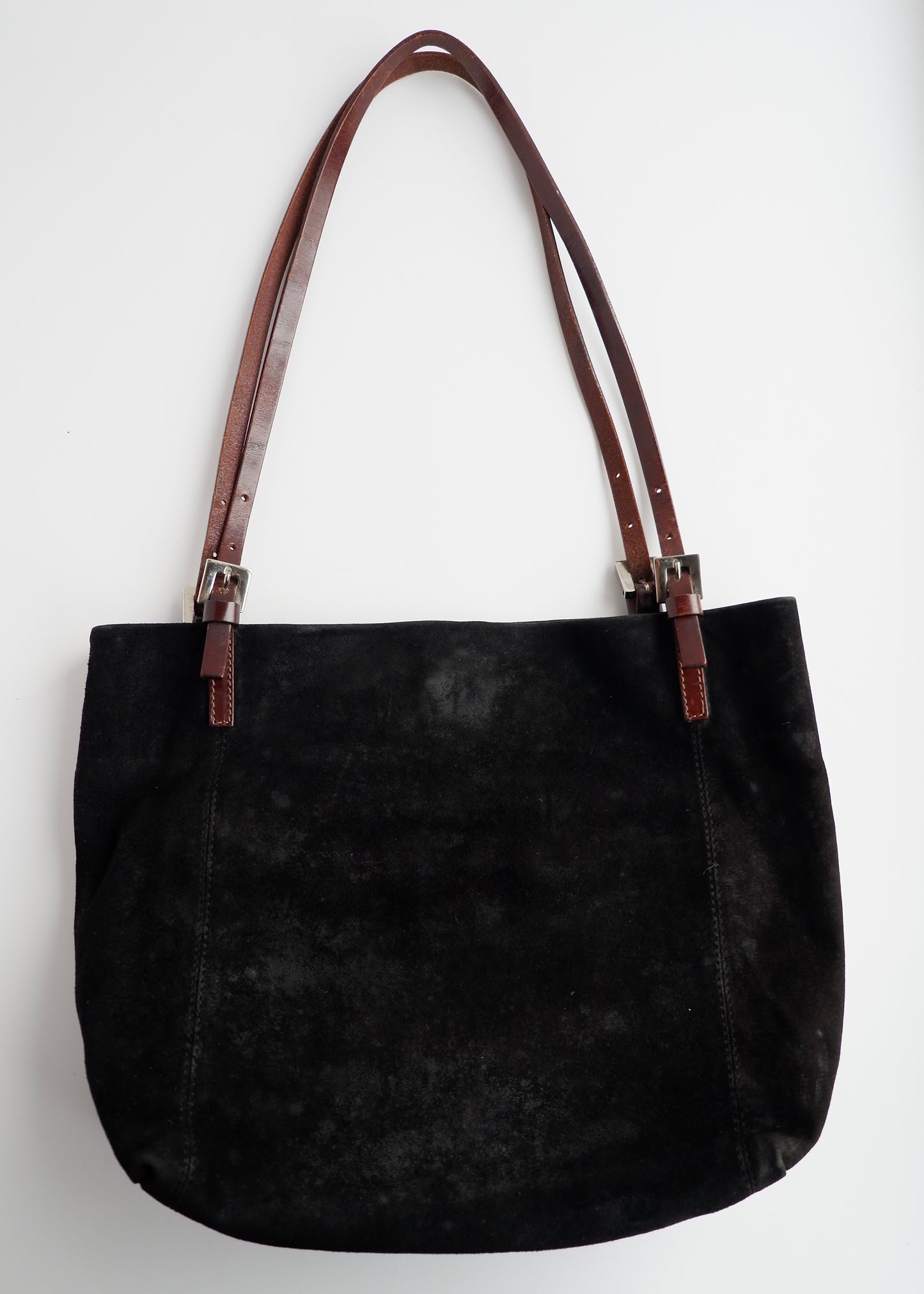 Authentic Preowned Fendi Black Suede Shoulder Bag