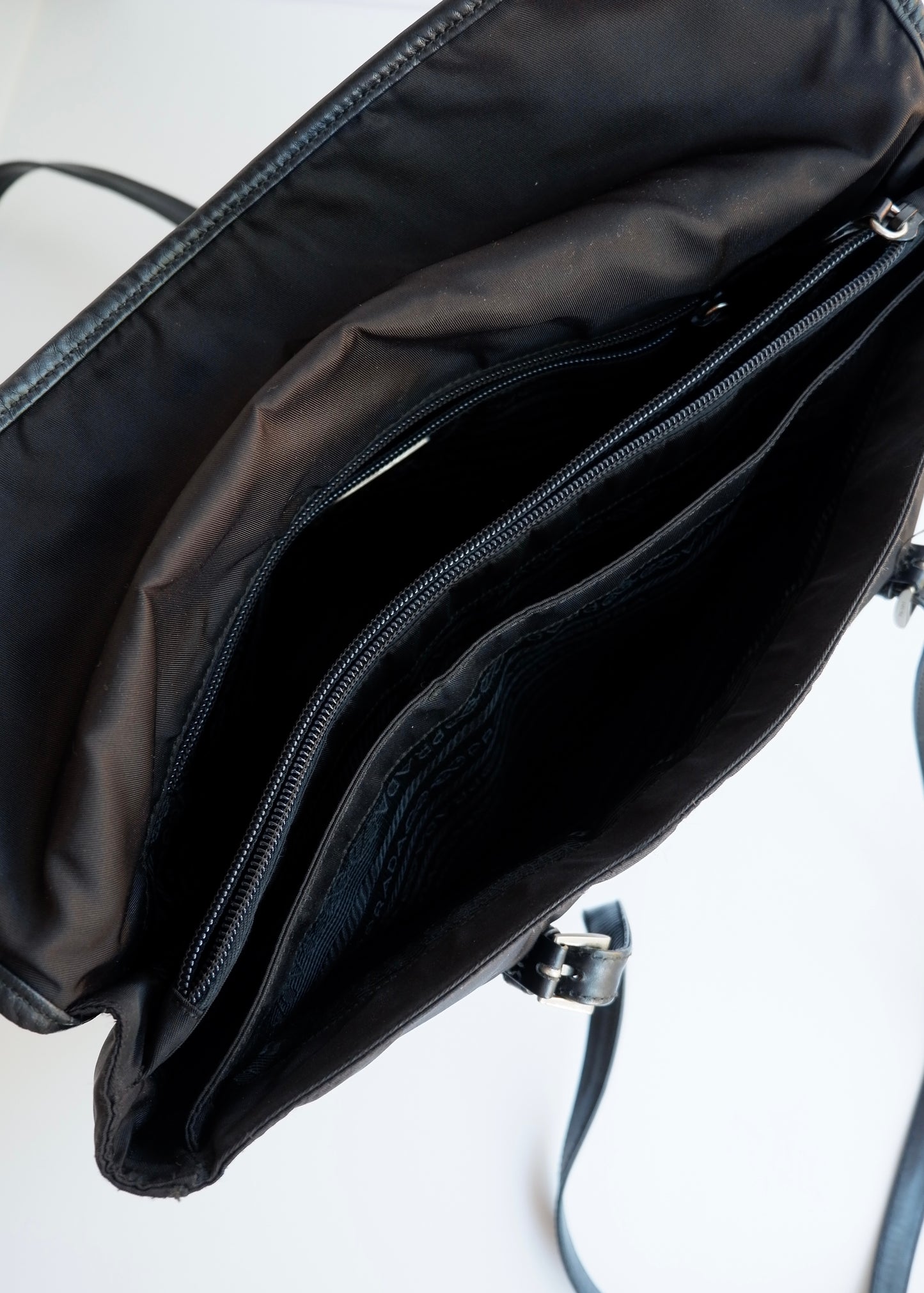 Authentic Preowned Prada Black Nylon/ Leather Tote Bag