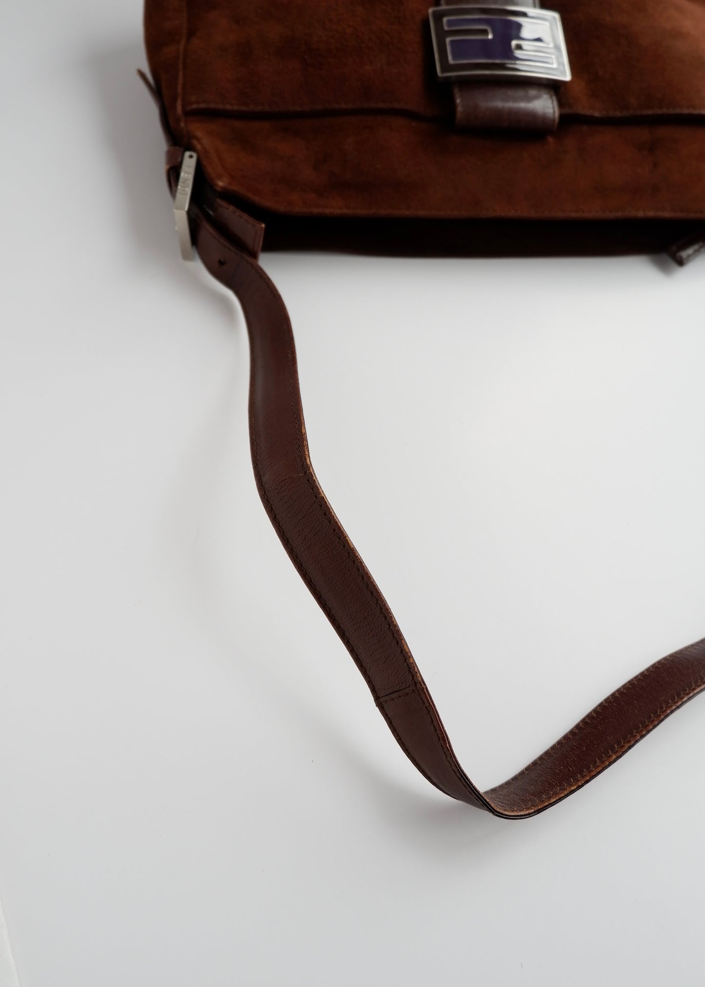 Authentic Preowned Fendi Brown Suede/Leather Shoulder Bag