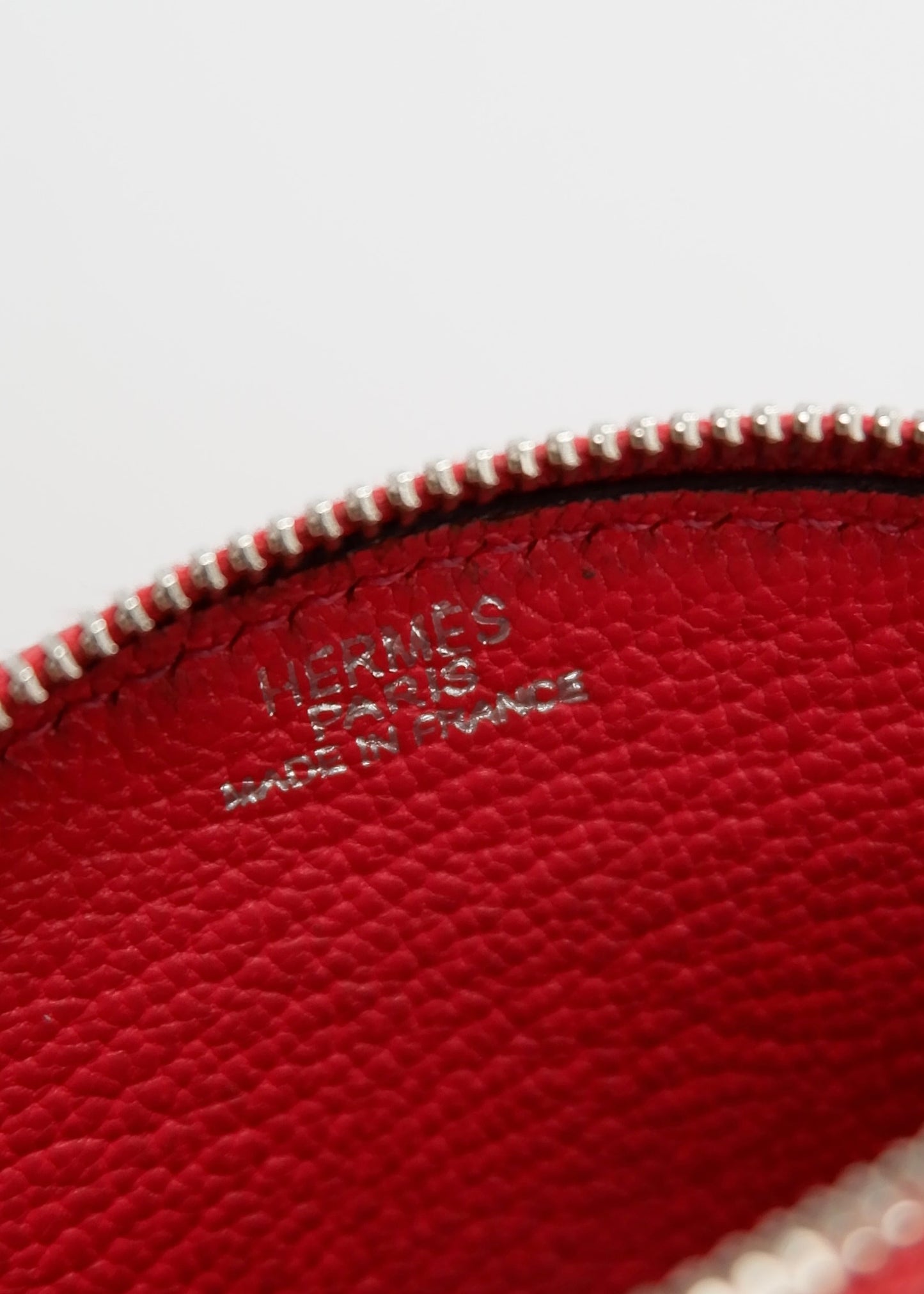 Authentic Preowned Hermes Evelyne Leather Rose Tyrien Coin Pouch