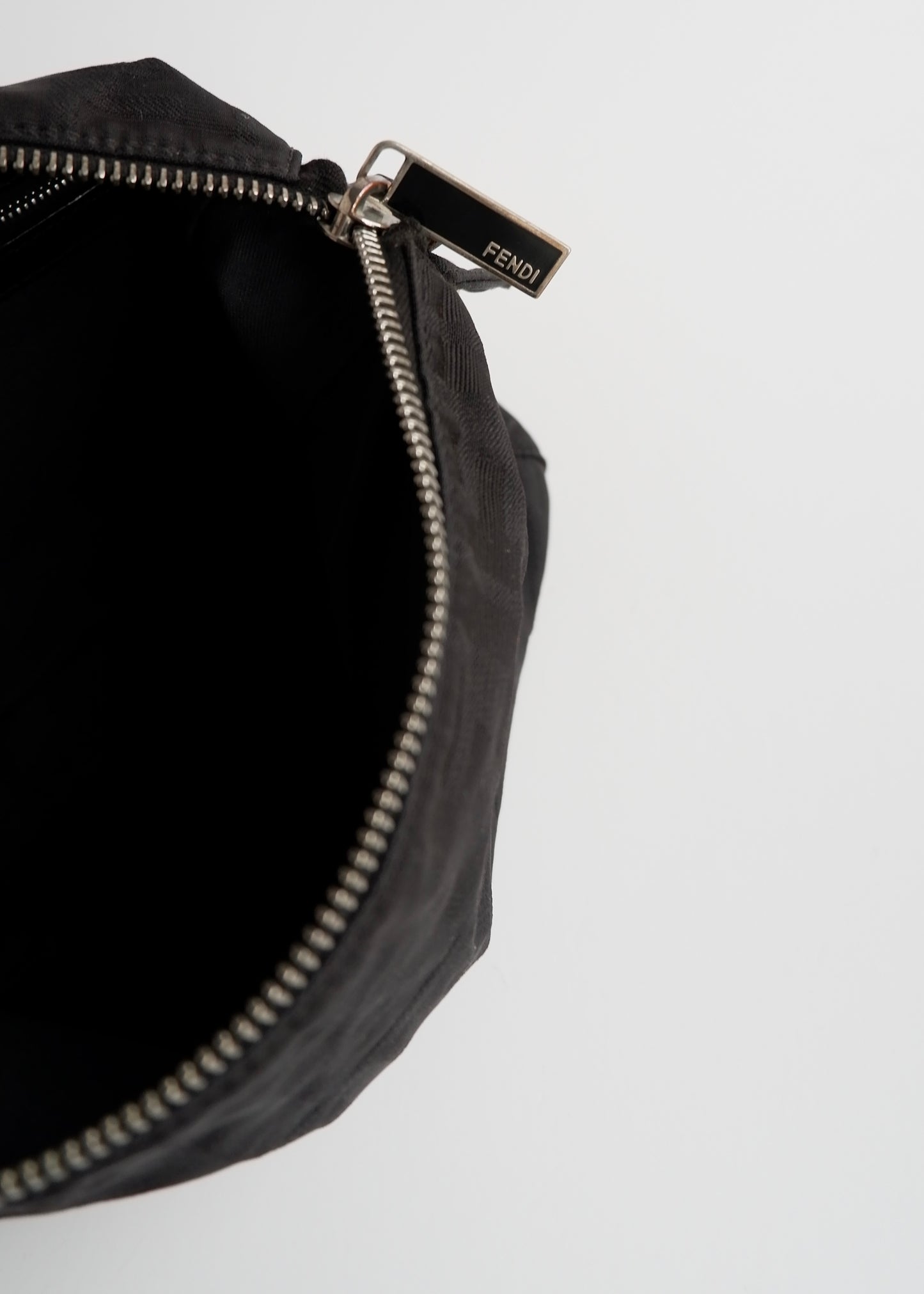 Authentic Preowned Fendi Black Zucca Canvas Shoulder Bag