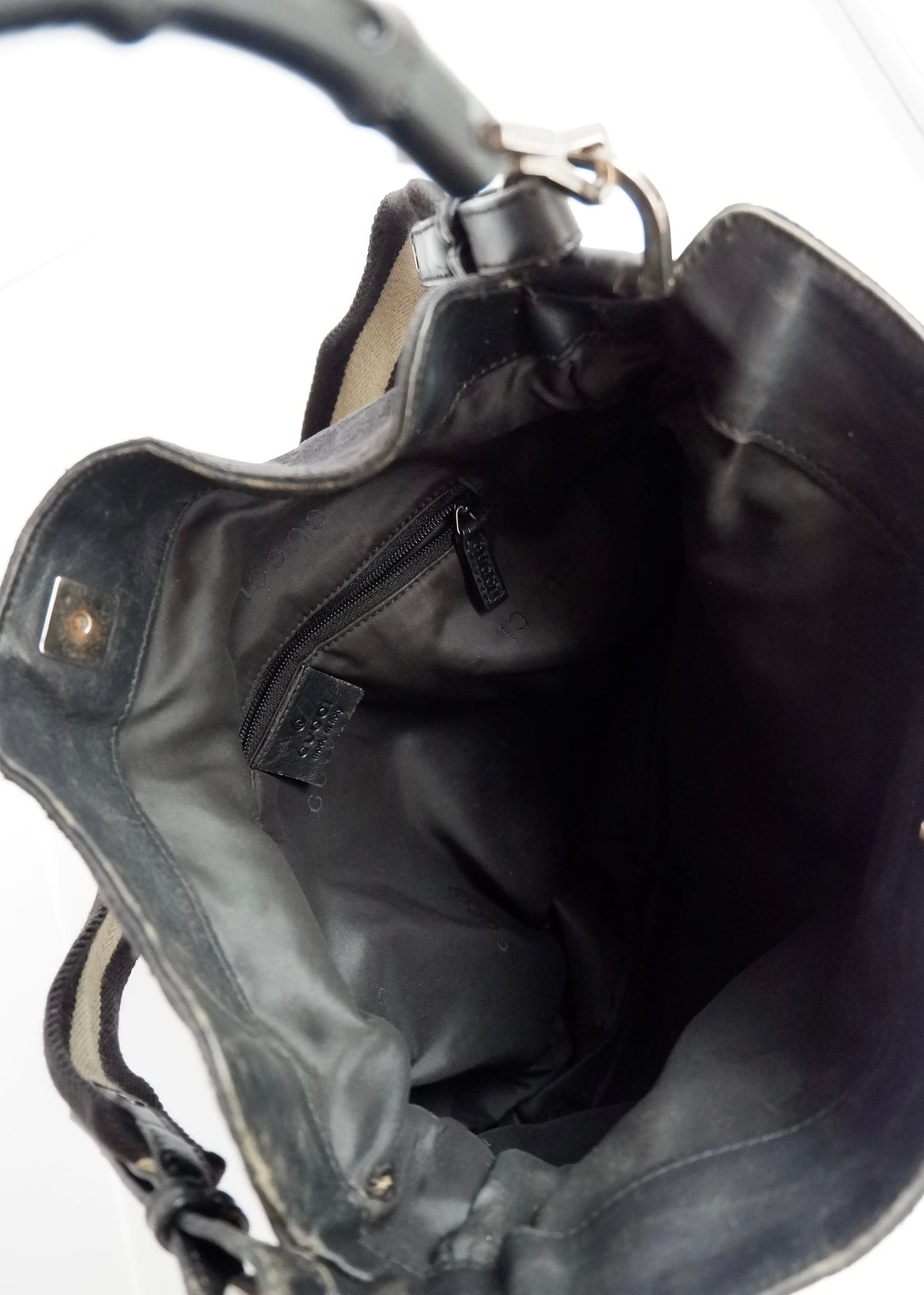 Authentic Preowned Gucci Black GG Canvas Two Strap Shoulder Bag