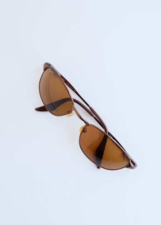 Authentic Preowned Vintage Ray Ban Brown Metal Frame Sunglasses