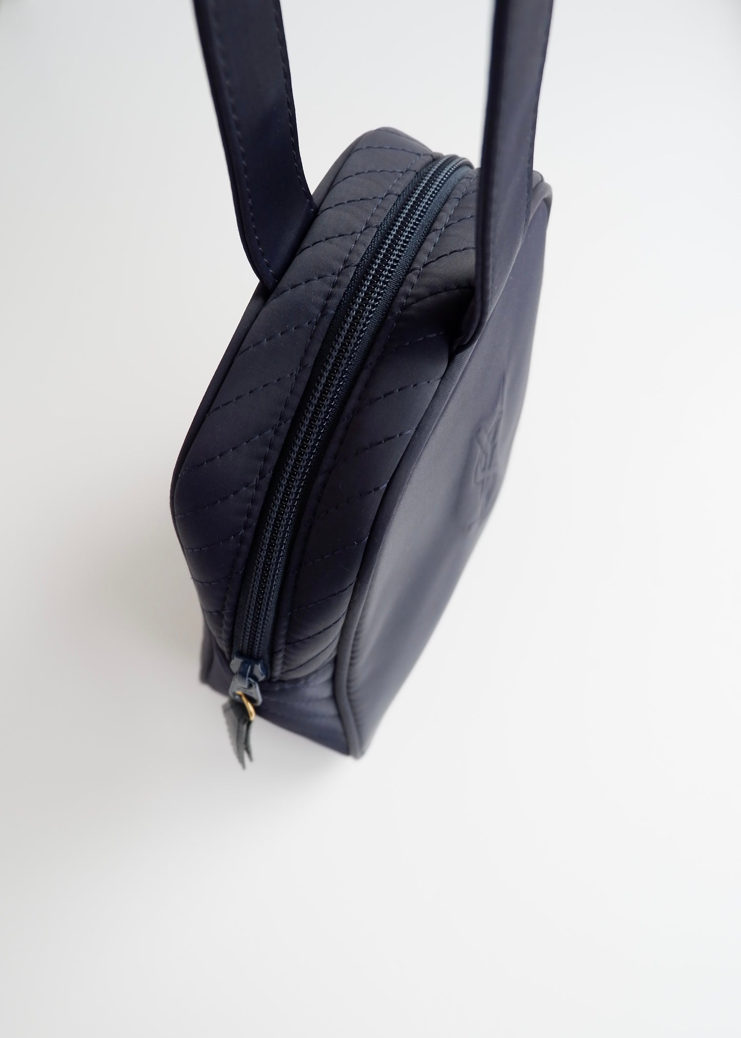 Authentic Preowned Vintage YSL Navy Nylon Wristlet Pouch