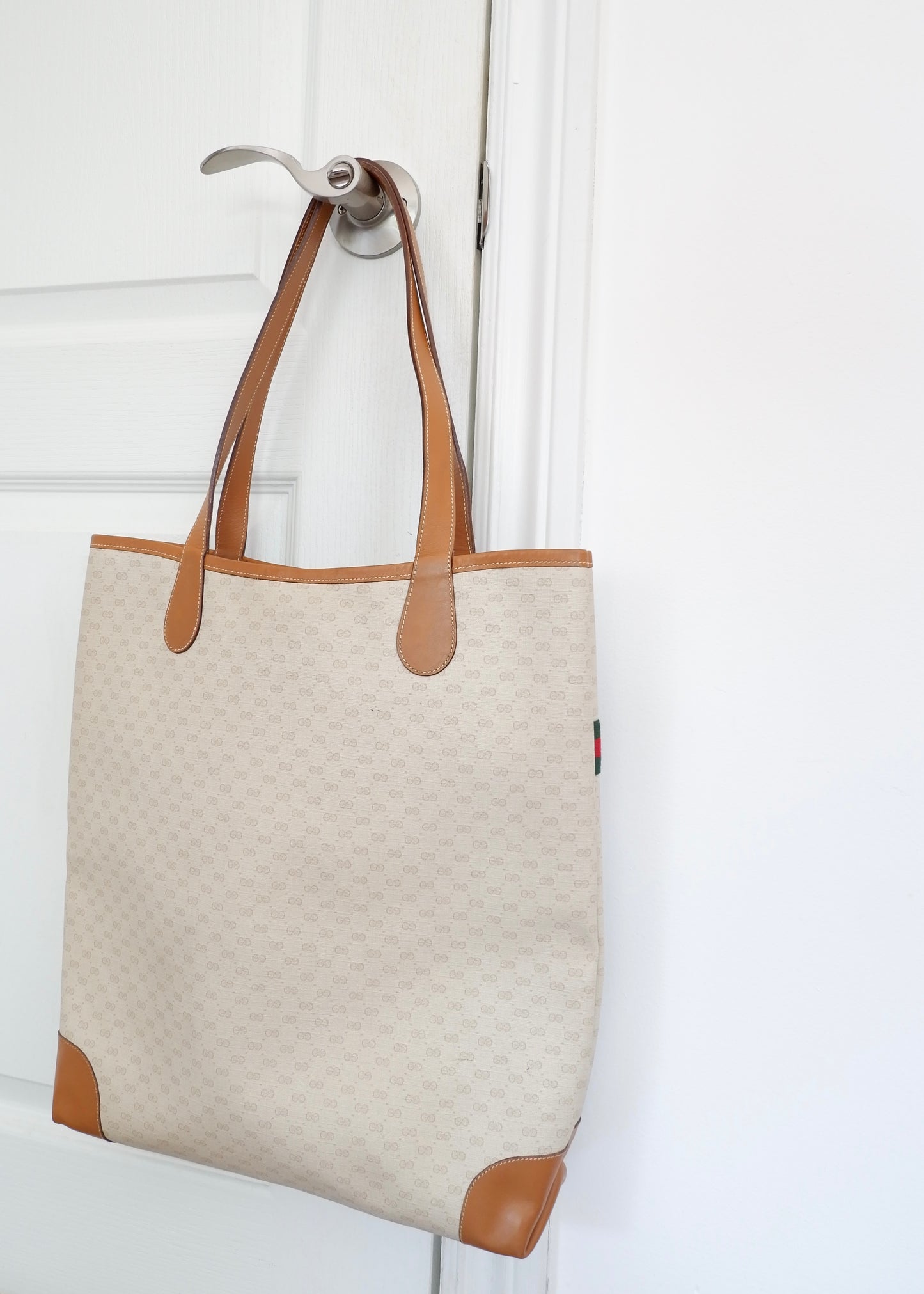 Authentic Preowned Vintage Gucci GG Print Tote Bag