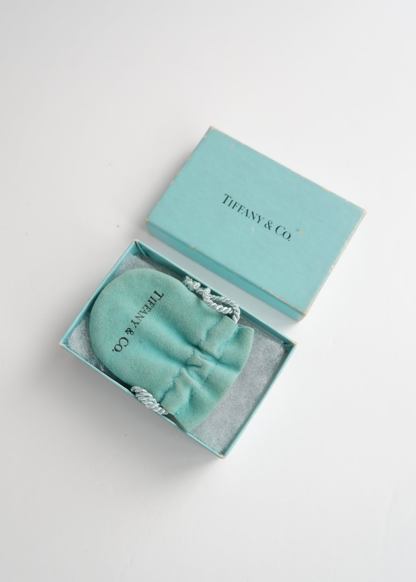 Authentic Preowned Tiffany Silver Bean Necklace with Box