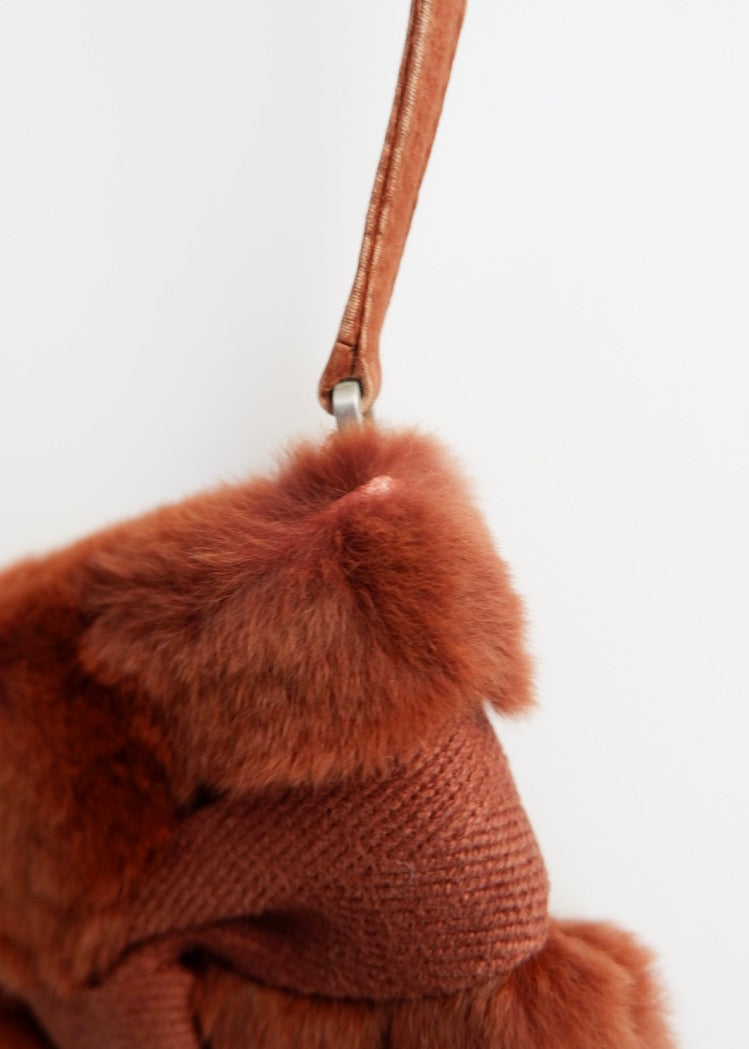 Authentic Preowned Prada Brown Faux Fur Handbag