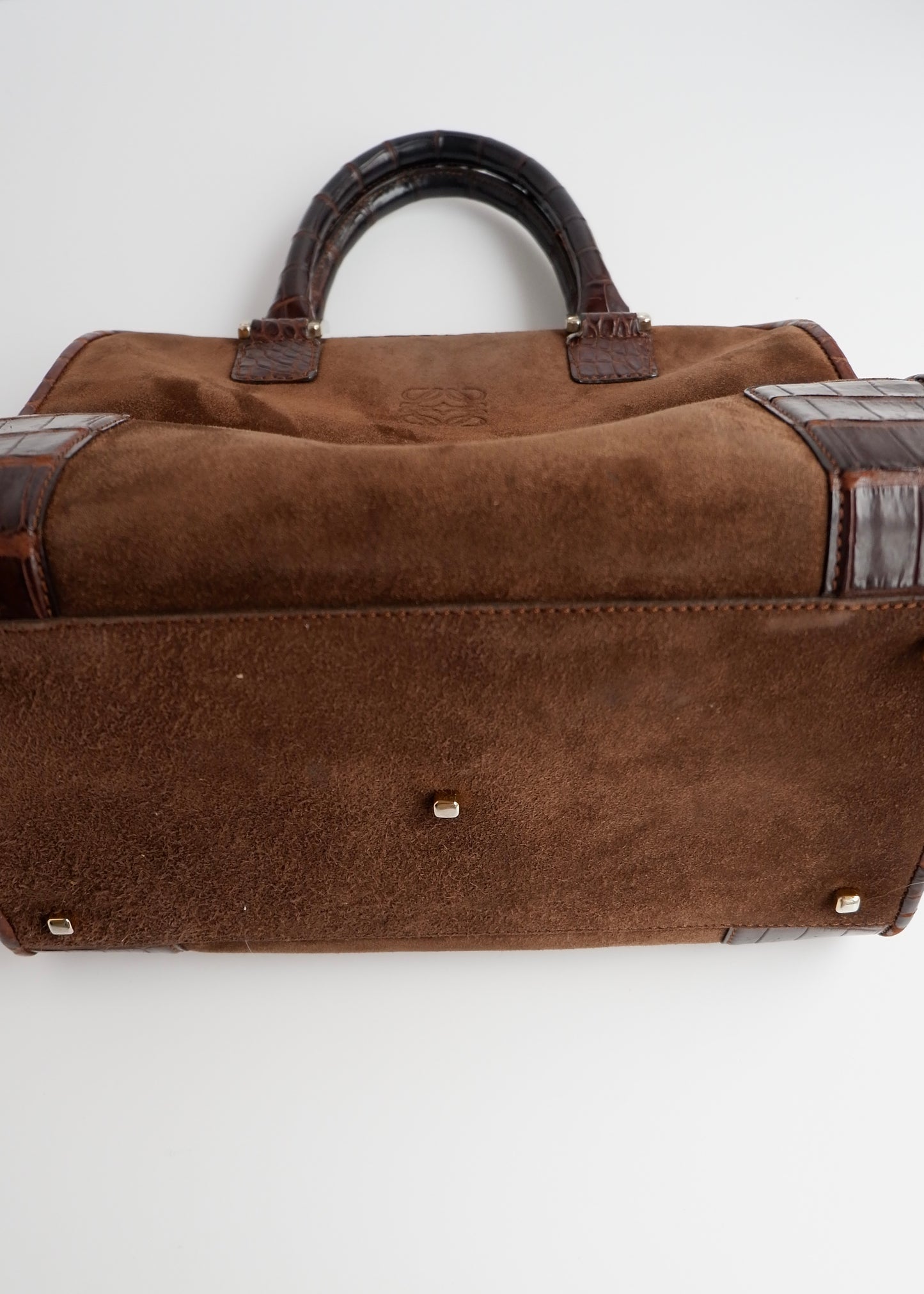 Authentic Preowned Loewe Brown Suede Handbag