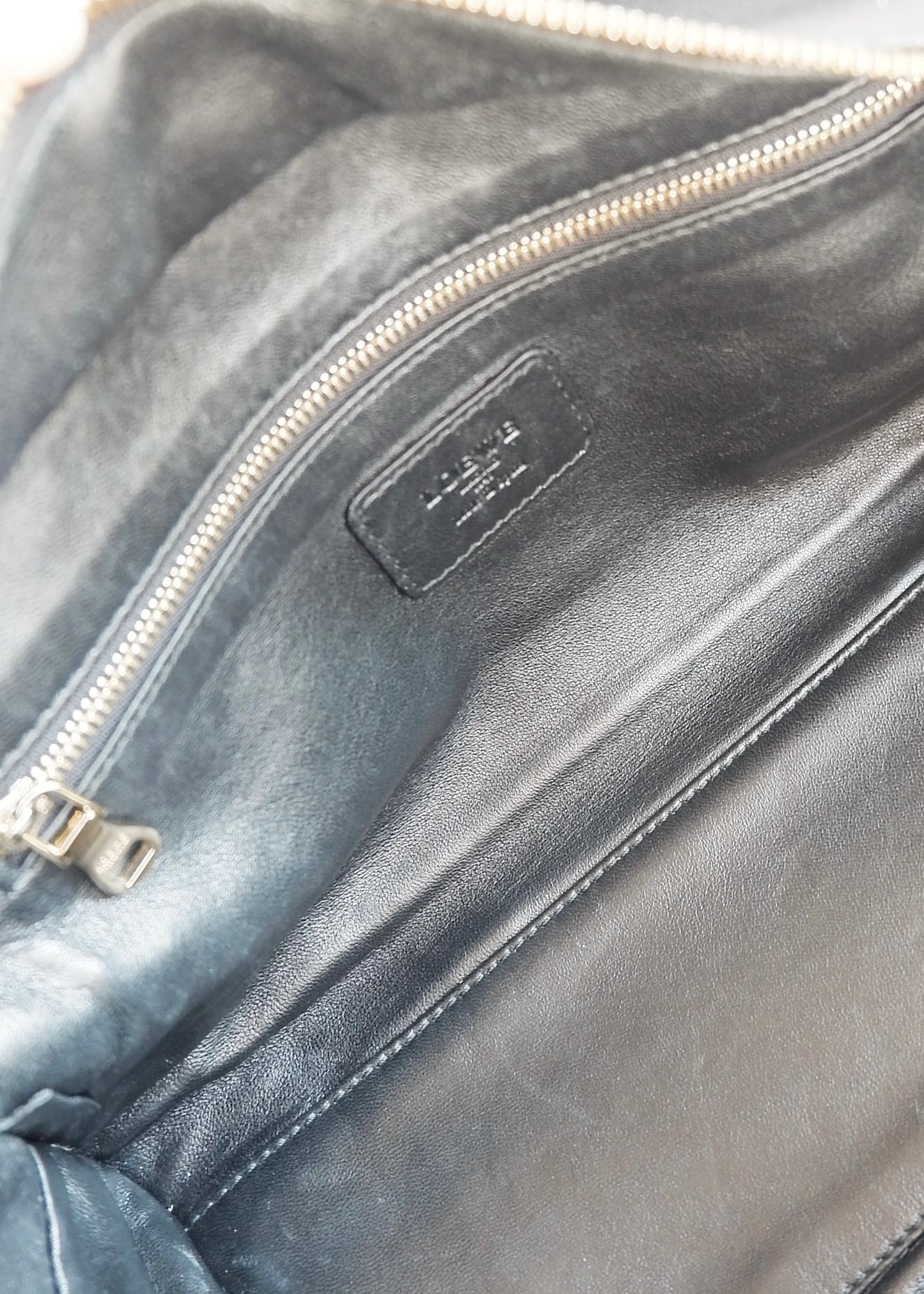 Authentic Preowned Loewe Black/Animal Print Pony Hair Amazona Bag