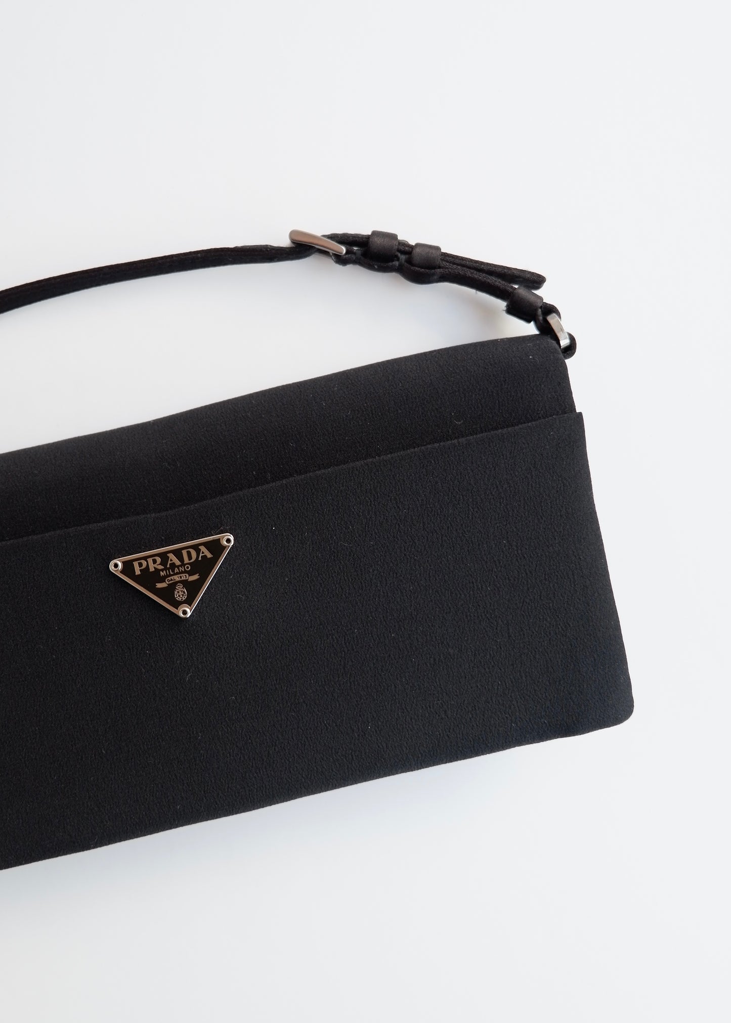 Authentic Preowned Prada Black Satin Bow Detail Handbag
