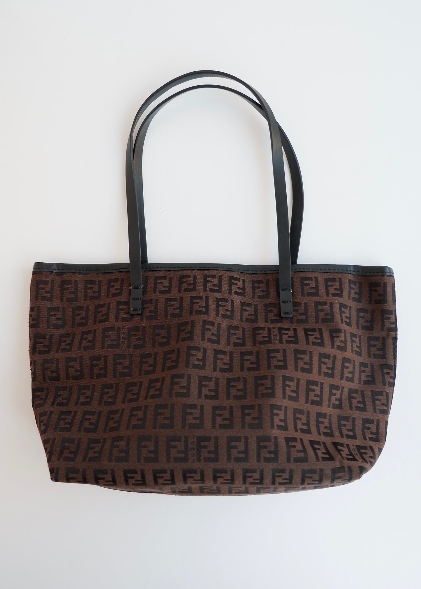 Authentic Preowned Fendi Brown Zucchino Small Tote