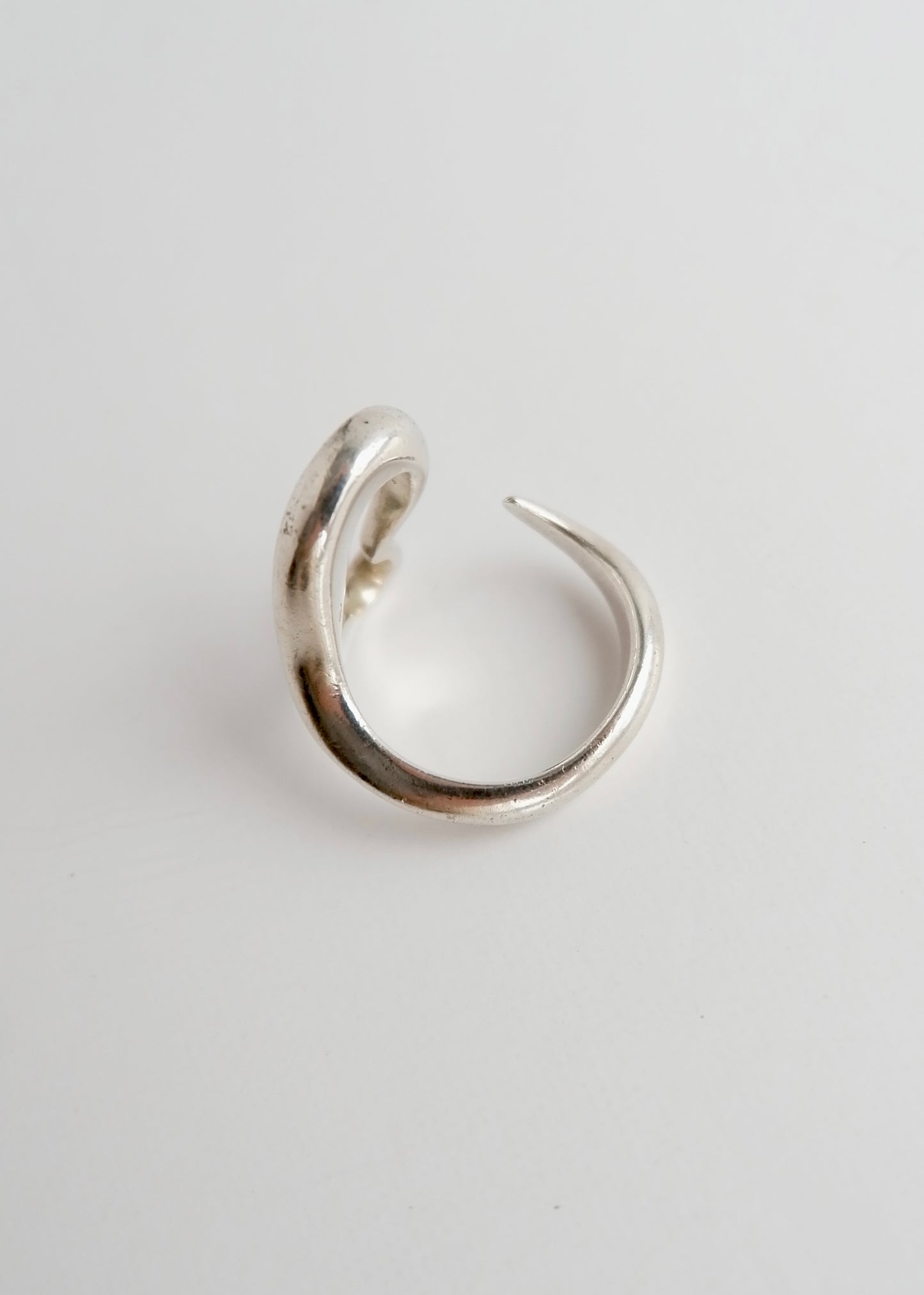 Authentic Preowned Tiffany &Co. Open Heart Silver Ring